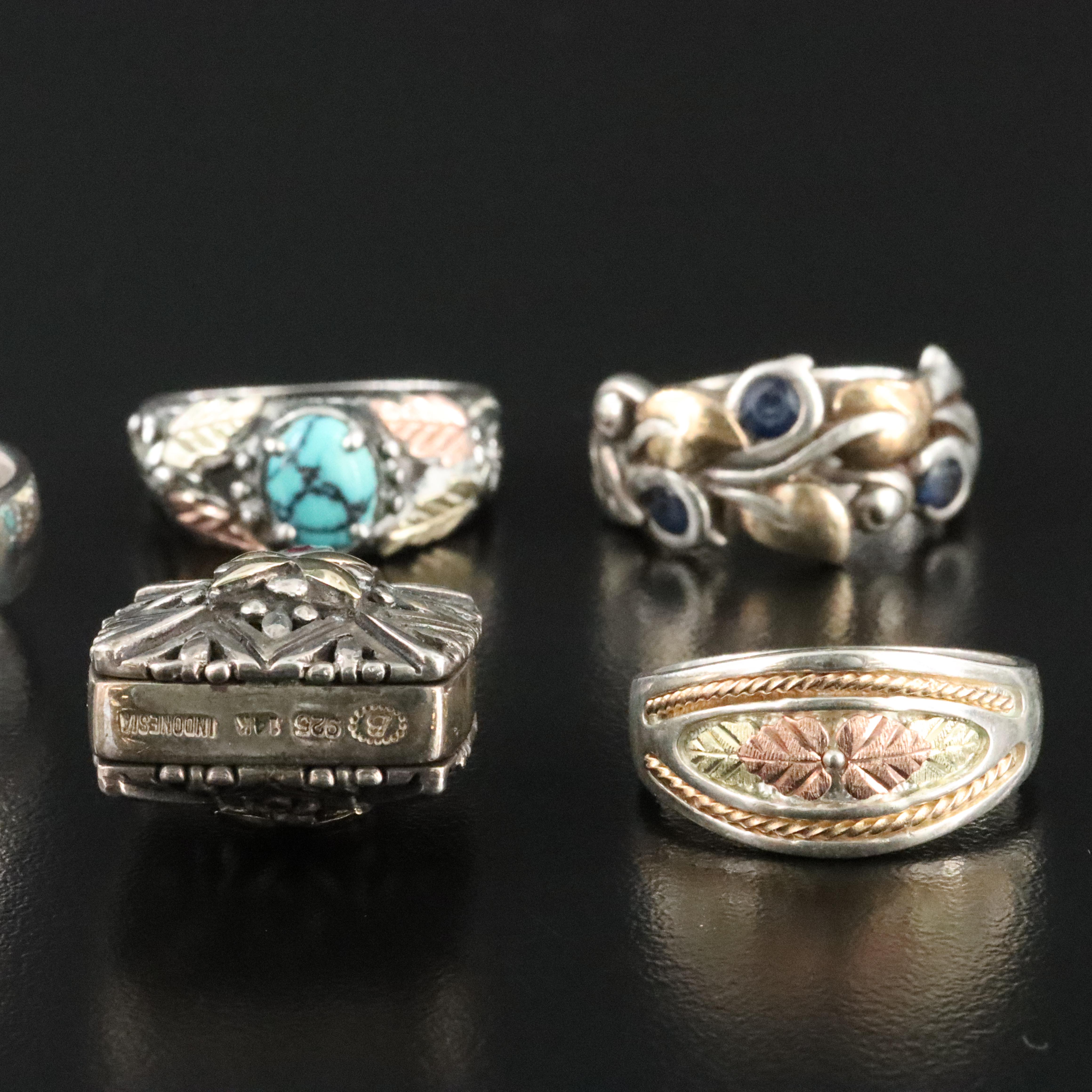 Barbara Bixby, Turquoise and Gold Accents Featured in Sterling Jewelry