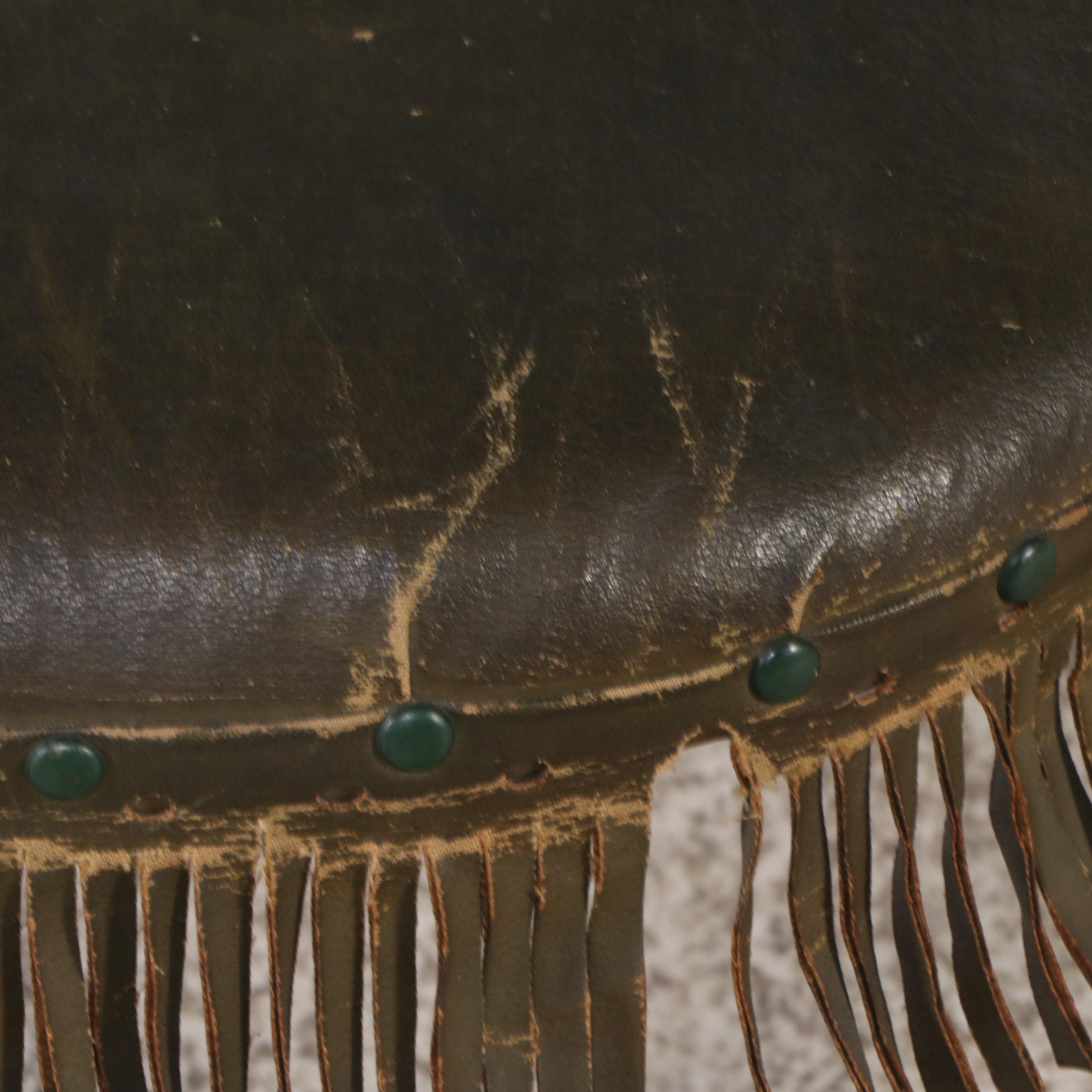 Late Victorian Hunszinger Style Leather Upholstered Folding Chair