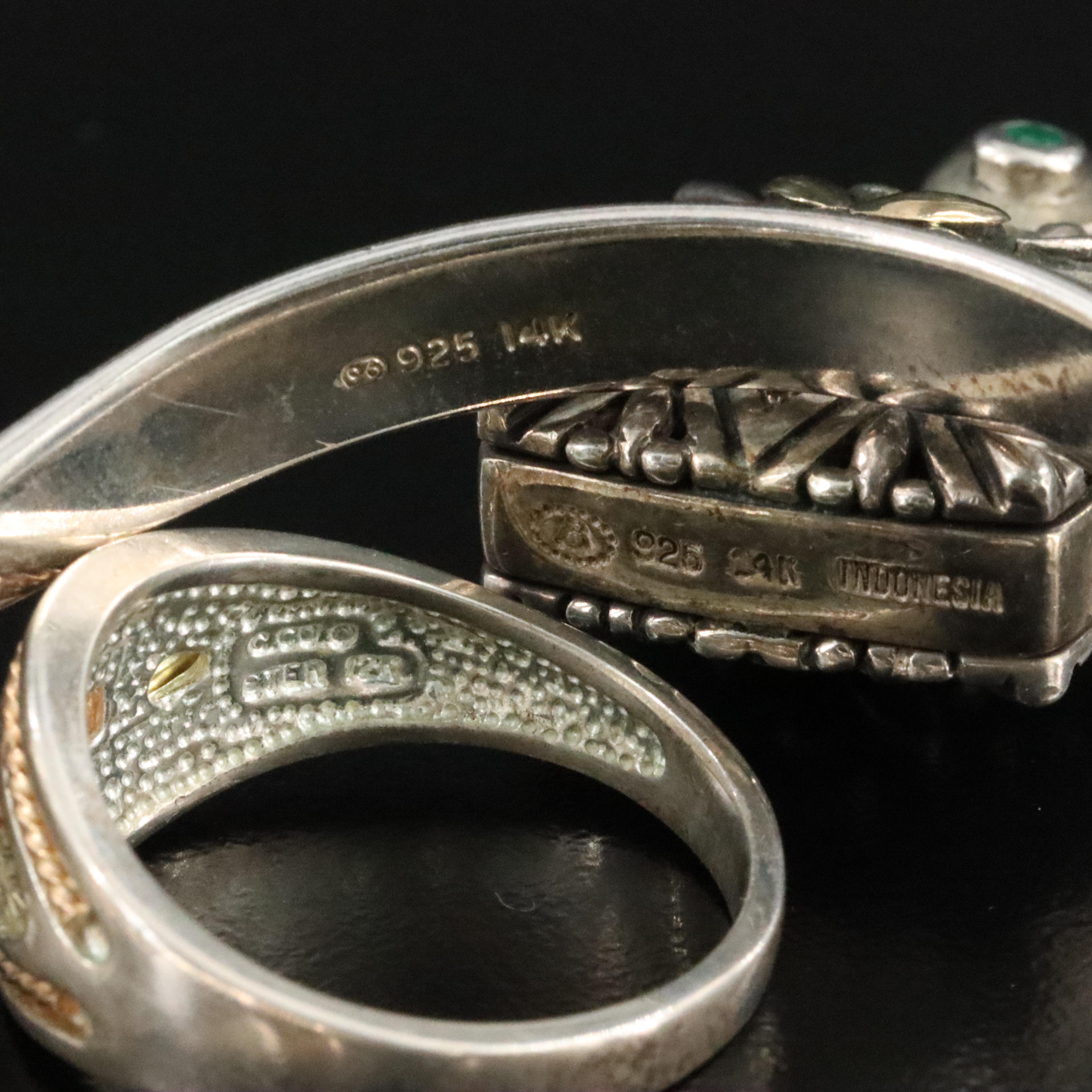 Barbara Bixby, Turquoise and Gold Accents Featured in Sterling Jewelry