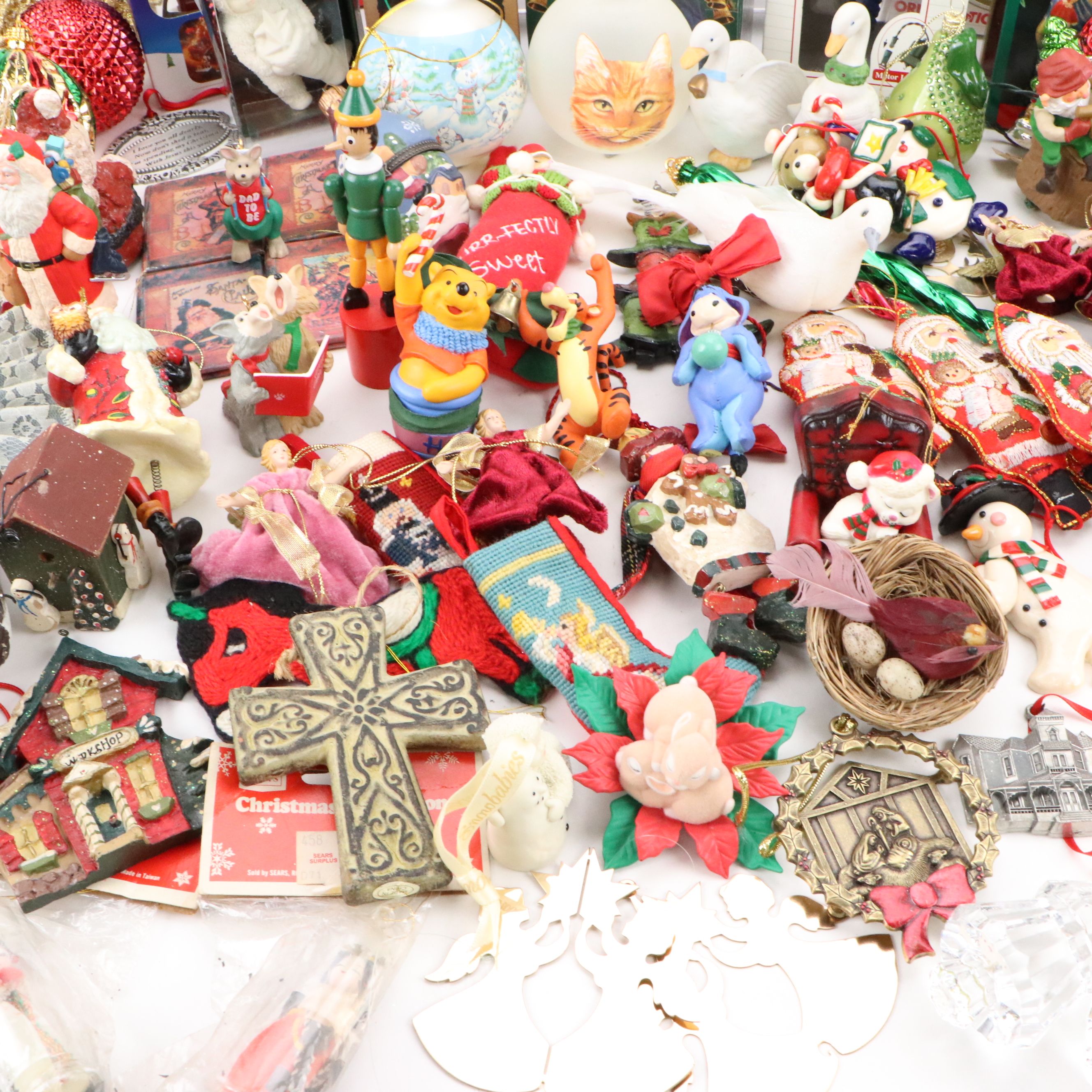 Vintage Fabric and Other Christmas Ornaments