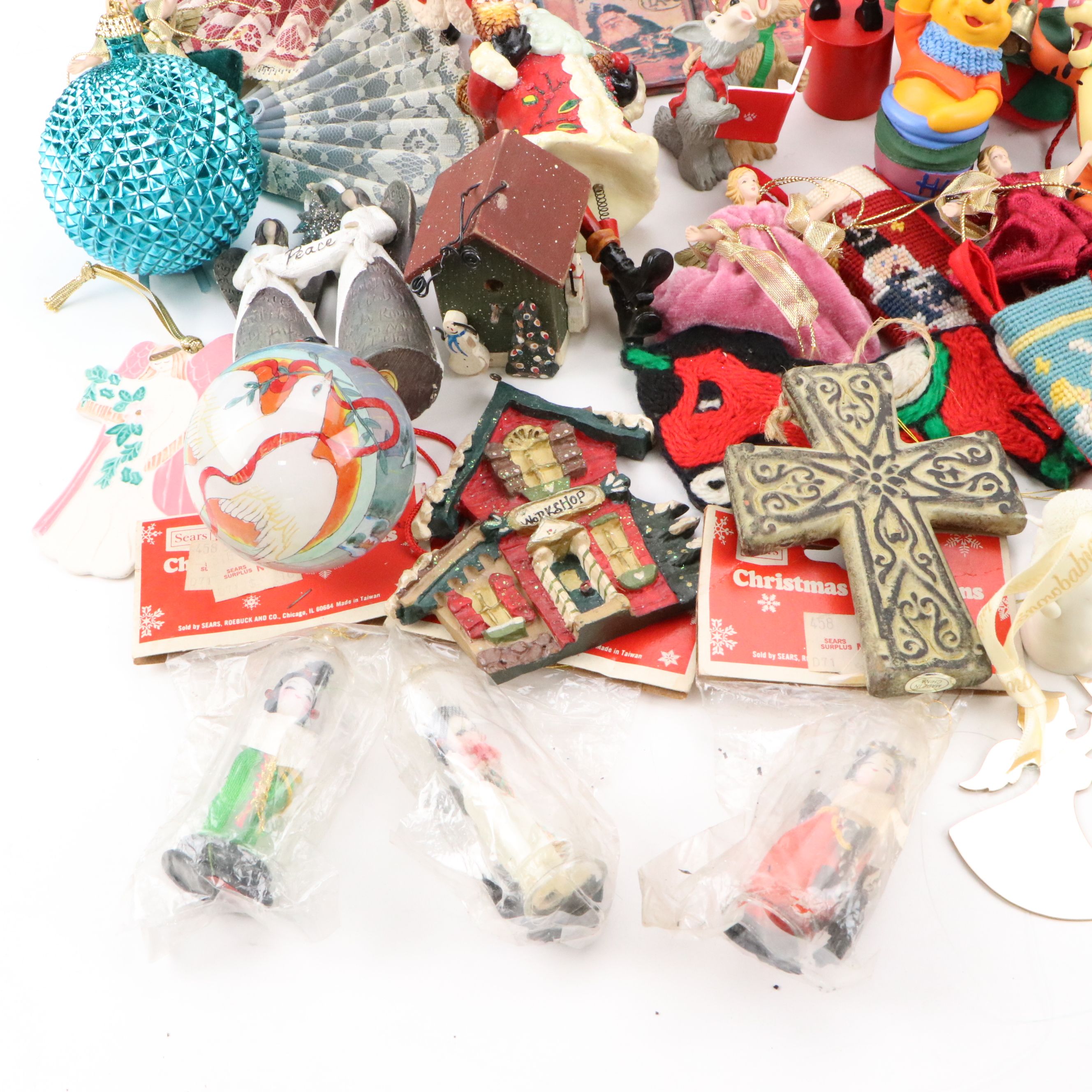 Vintage Fabric and Other Christmas Ornaments