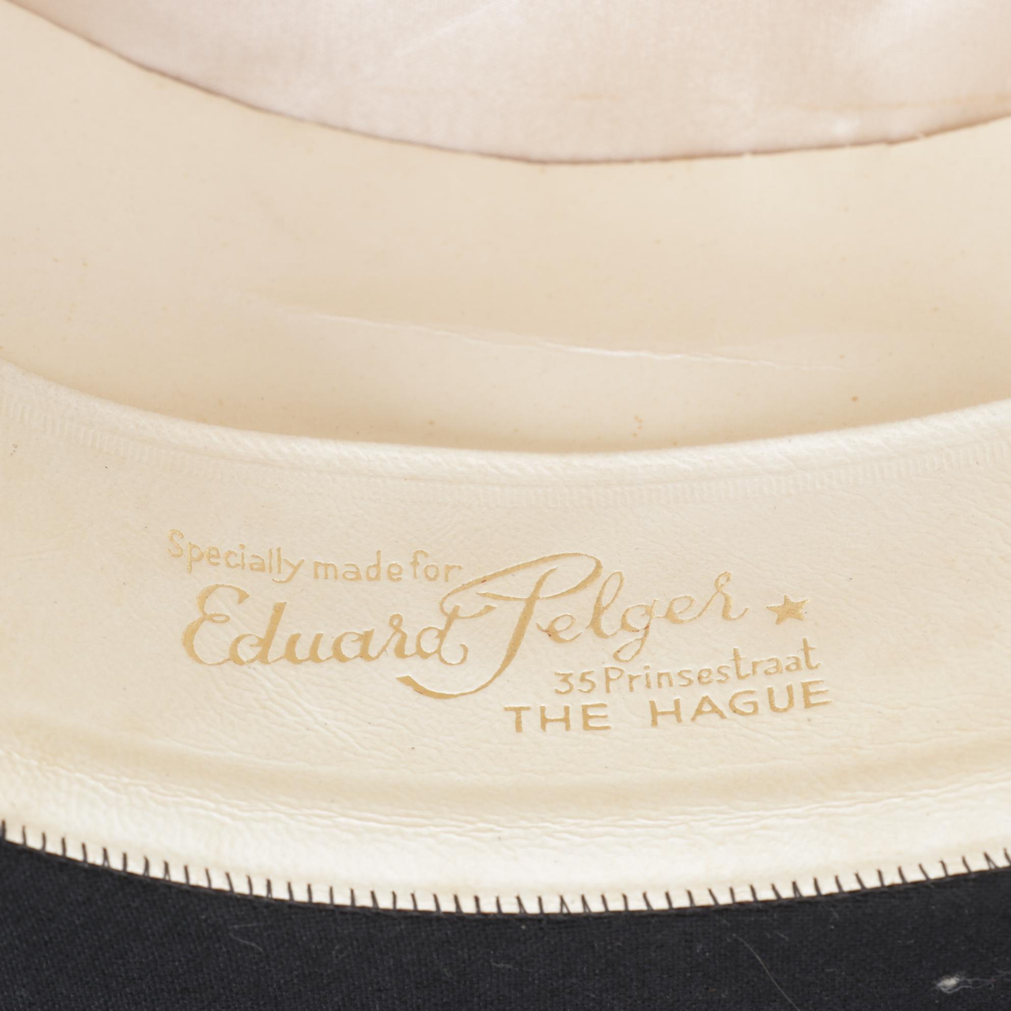 Eduard Pelger Fur Felt Top Hat with Black Velvet Cloche Hat