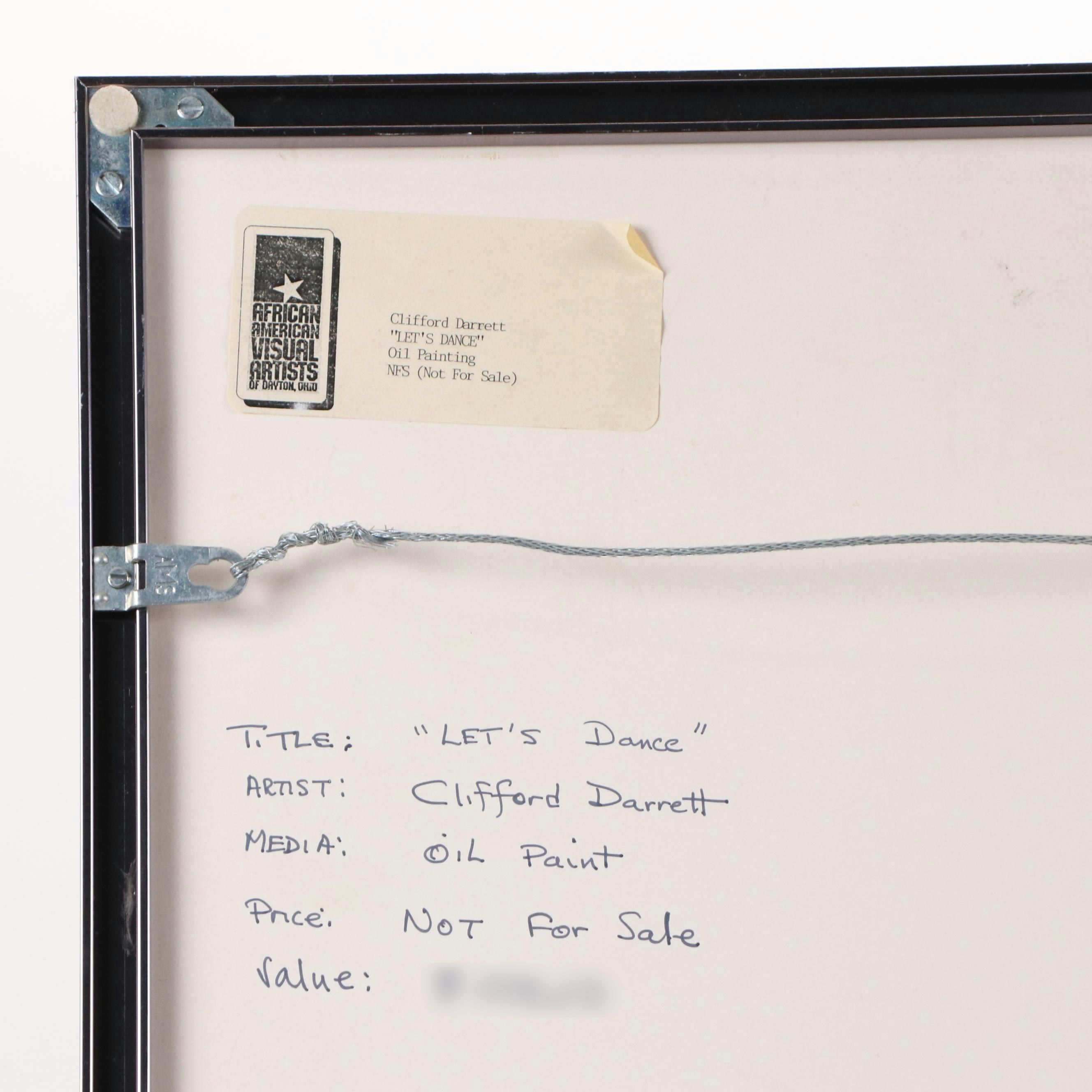 Clifford Darrett Oil Painting "Let's Dance," Late 20th or 21st Century