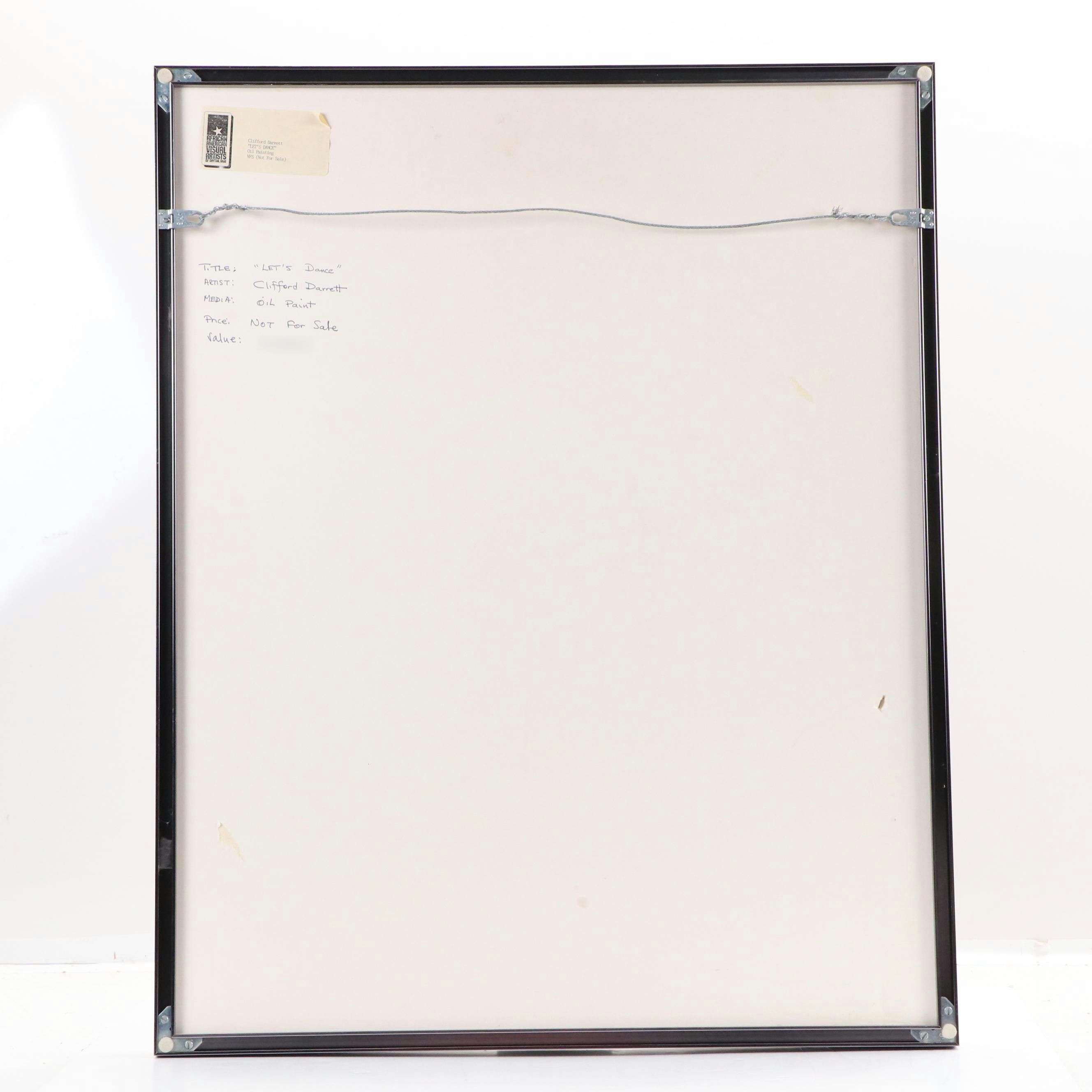 Clifford Darrett Oil Painting "Let's Dance," Late 20th or 21st Century