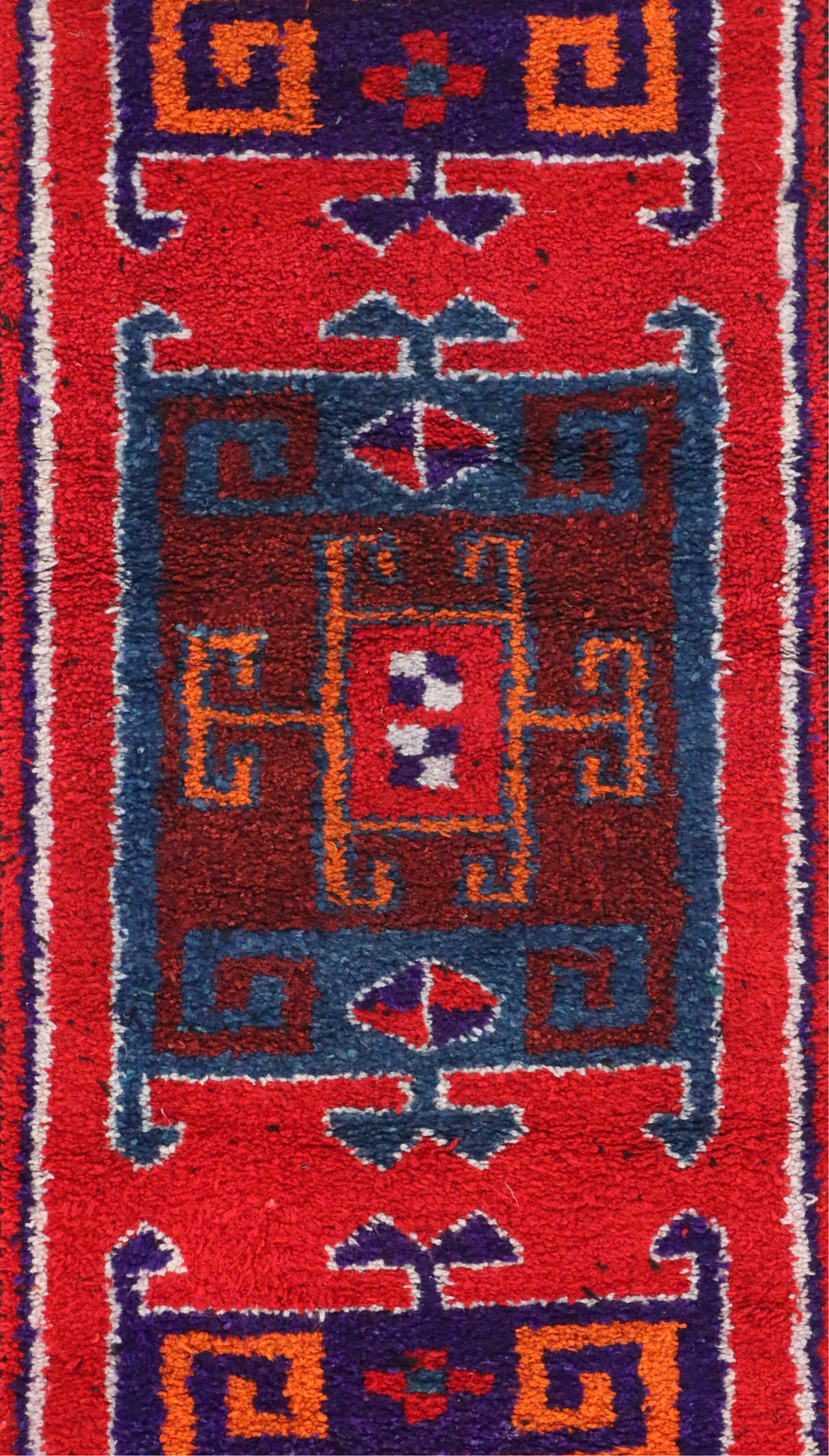 3'4 x 12'8 Hand-Knotted Moroccan Berber Long Rug