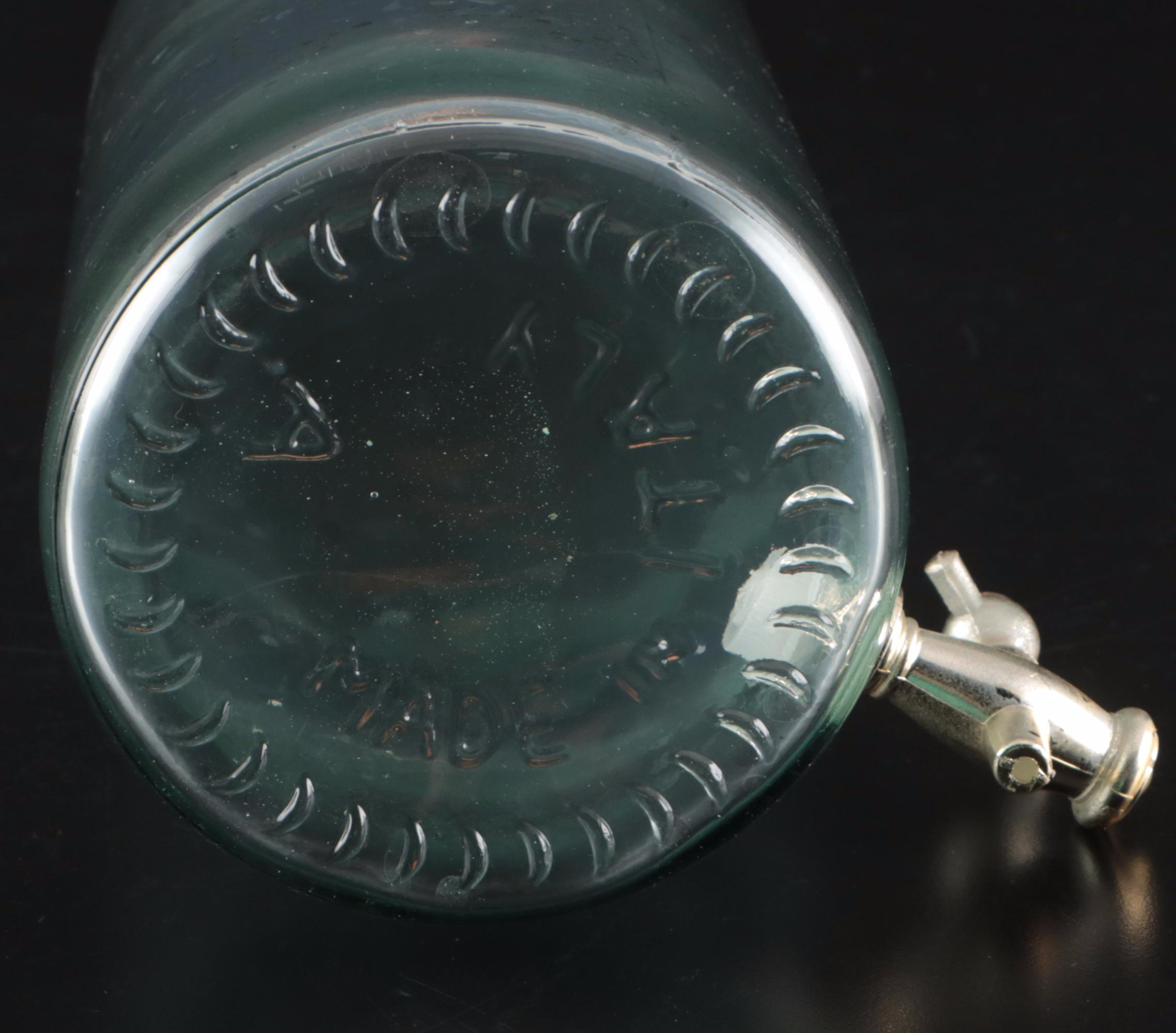 Italian Glass Bottle-Shaped Beverage Dispenser