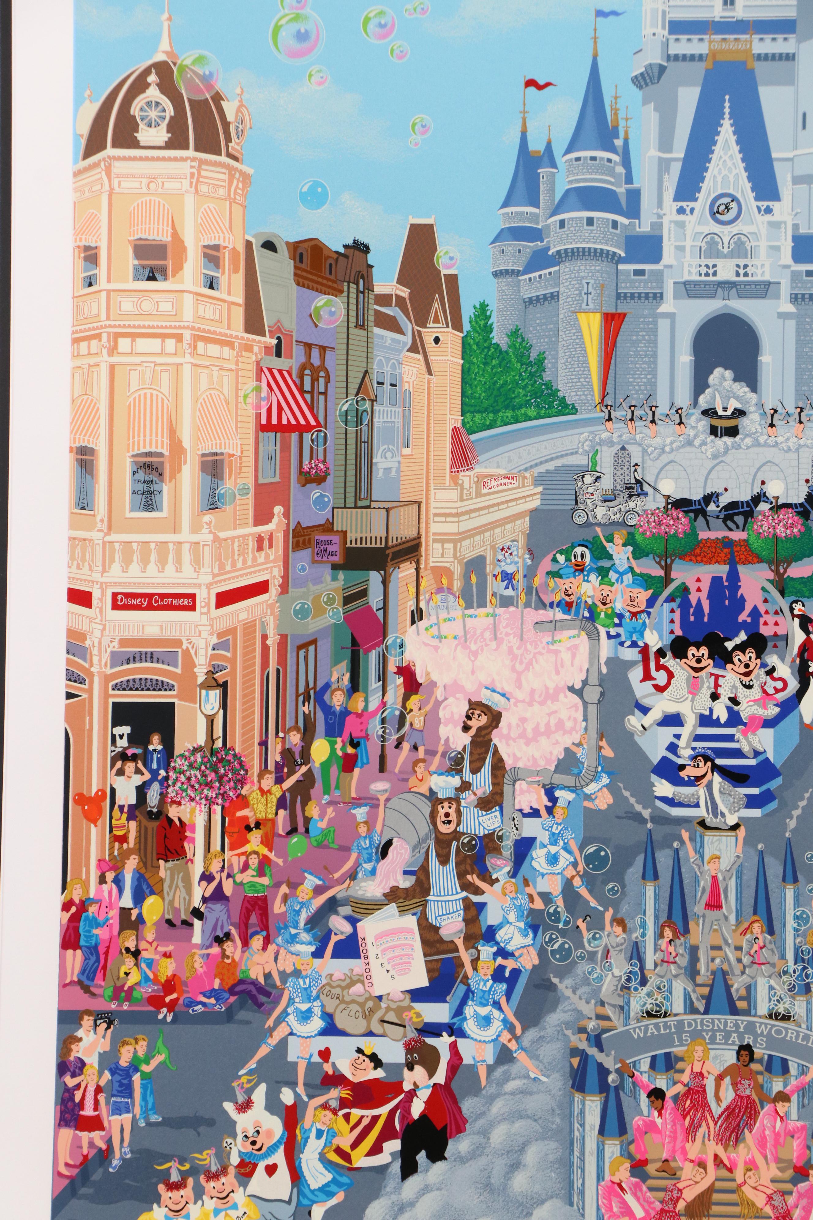 Melanie Taylor Kent Serigraph "Walt Disney World," 1987