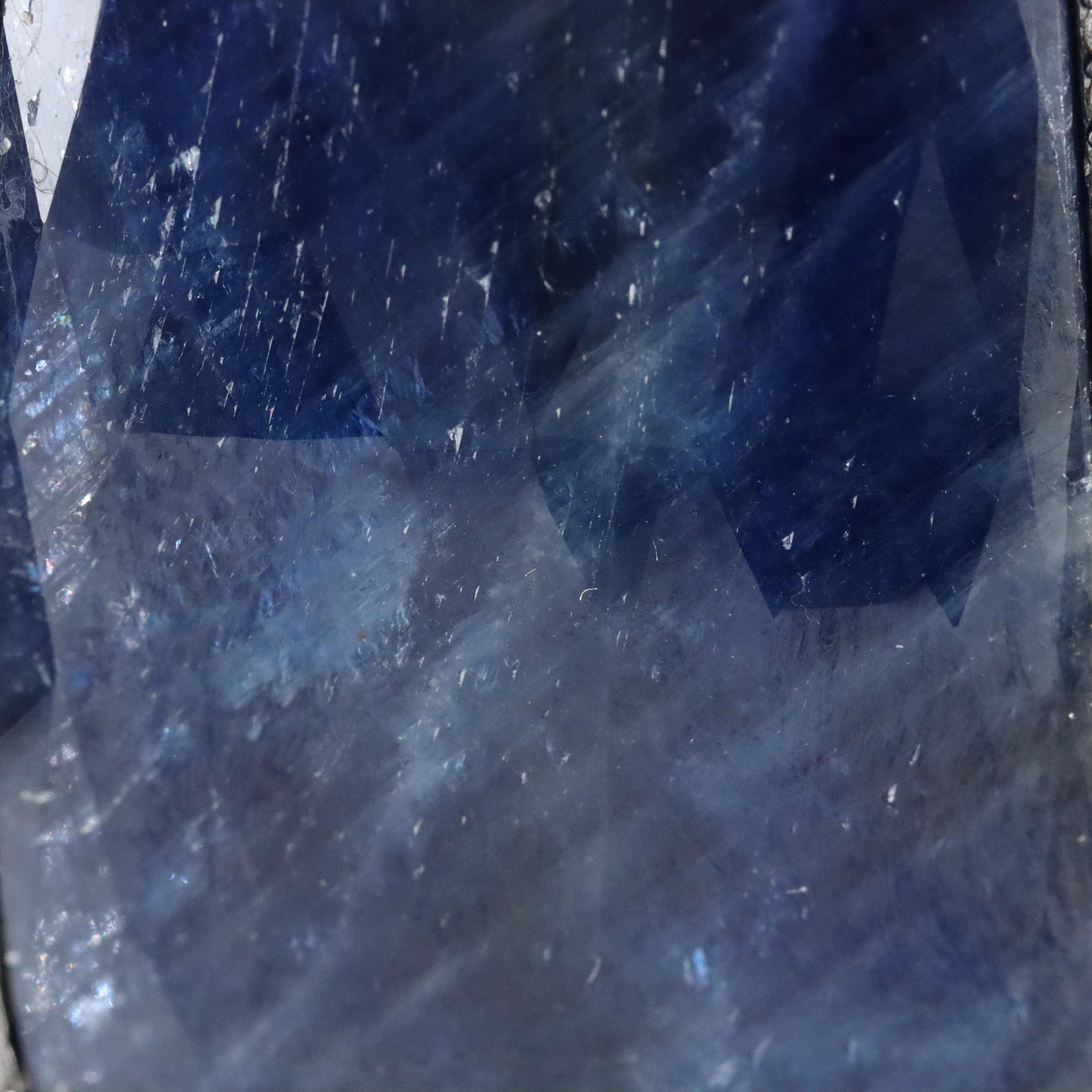 Sterling Sapphire and Diamond Pendant Attributed to Sheryl Lowe