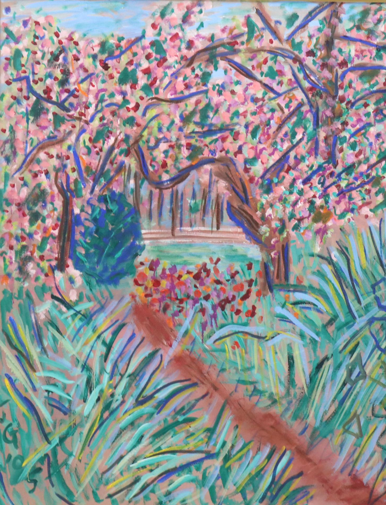 Janice Guttman Impressionistic Style Landscape Acrylic Painting, 2005