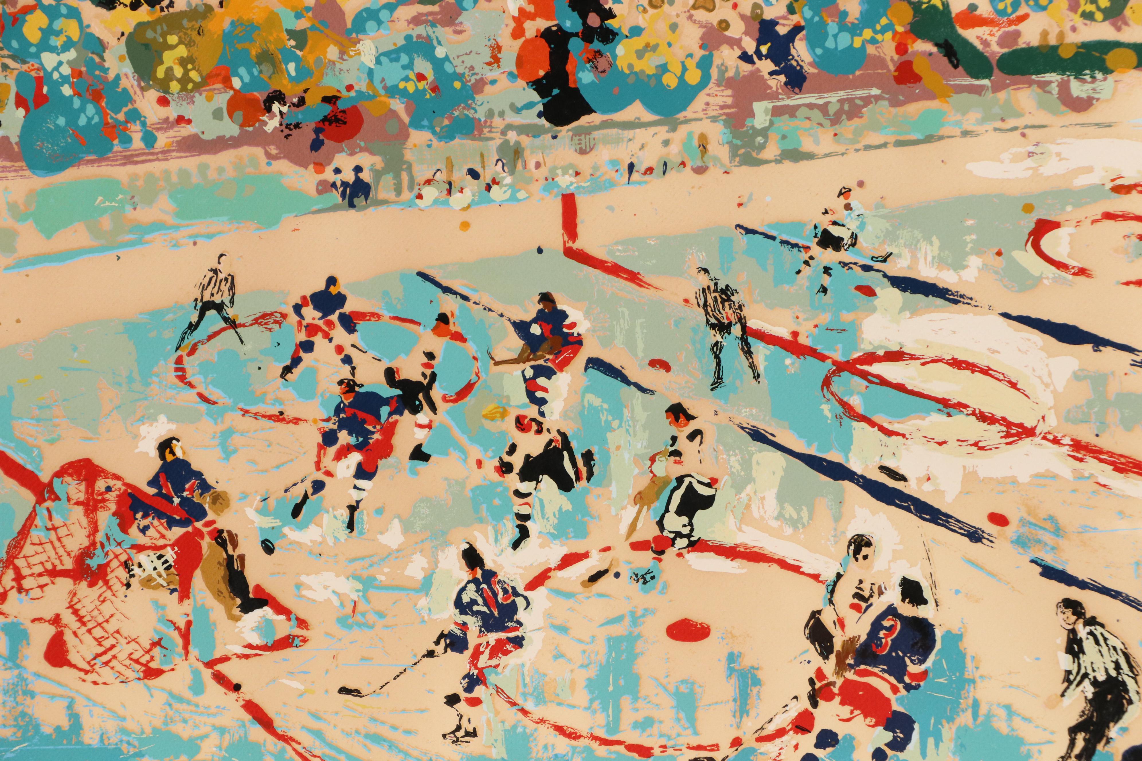 LeRoy Neiman Hockey Serigraph "Slapshot," 1974