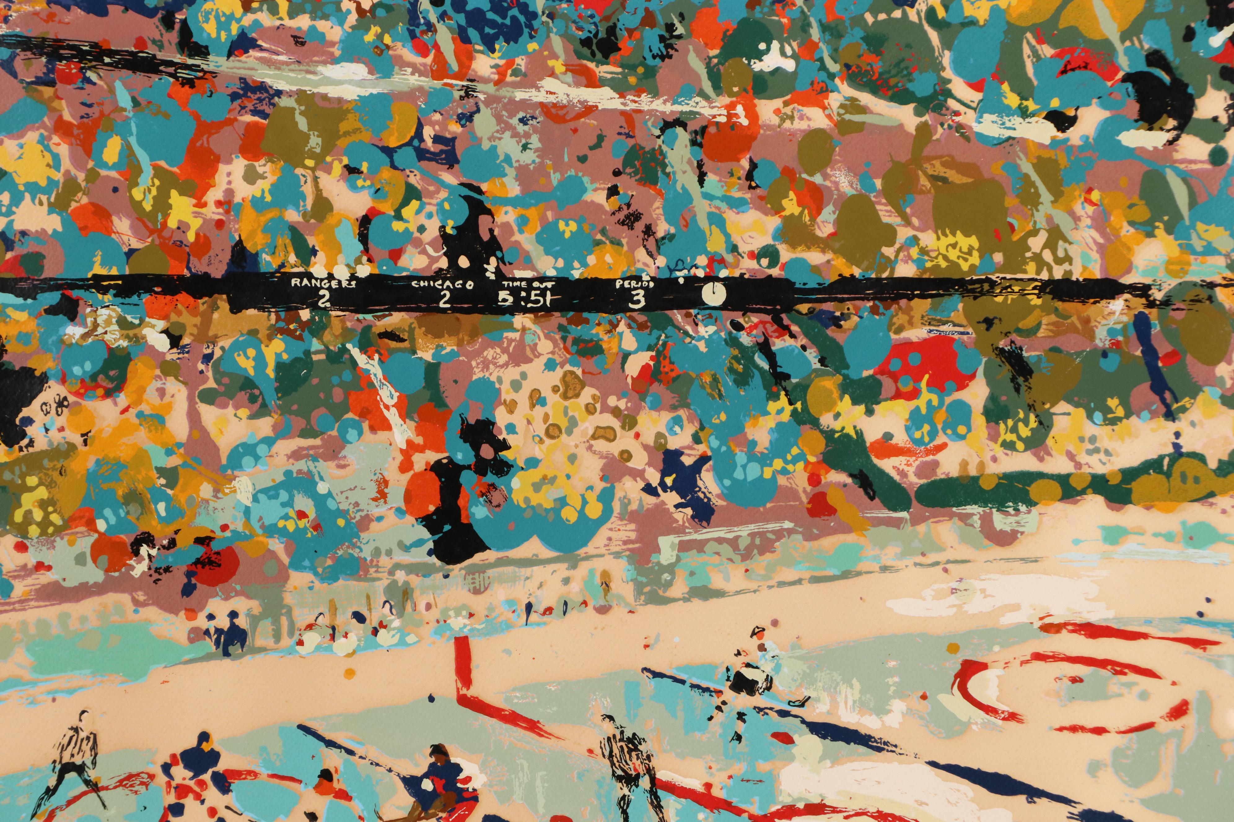 LeRoy Neiman Hockey Serigraph "Slapshot," 1974