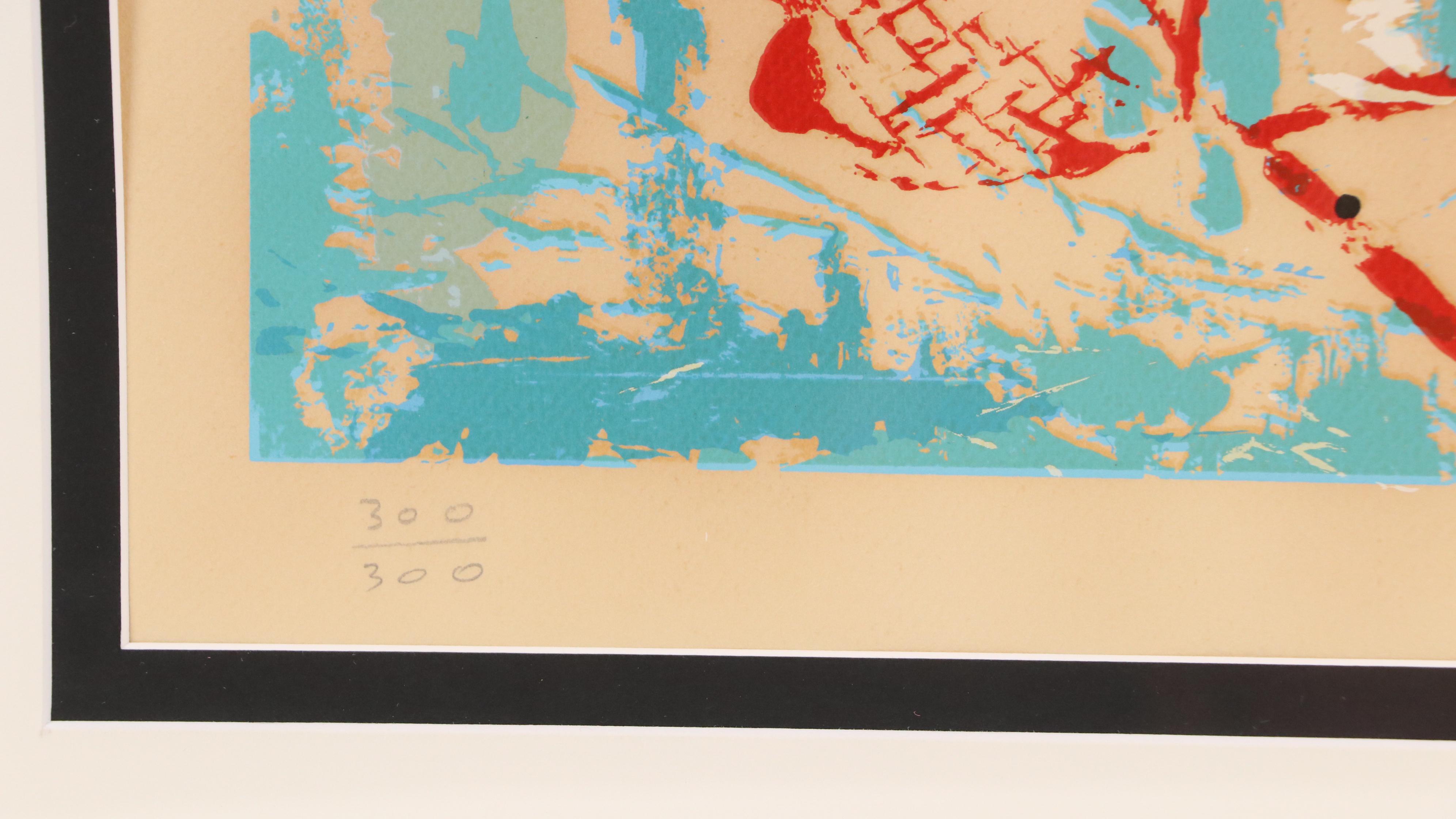 LeRoy Neiman Hockey Serigraph "Slapshot," 1974