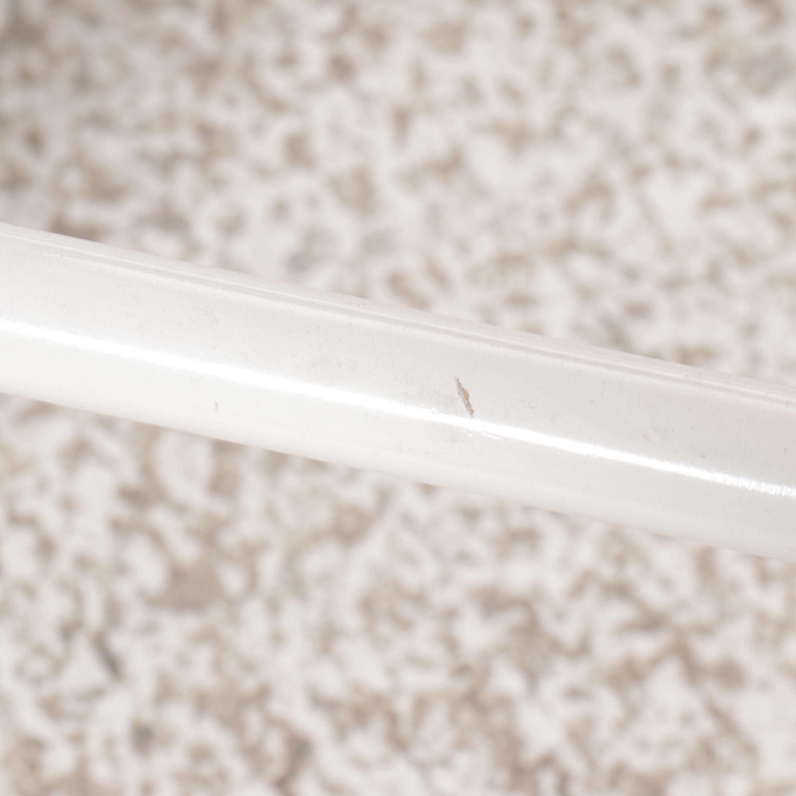 Set of Four Contemporary Painted White Barstools