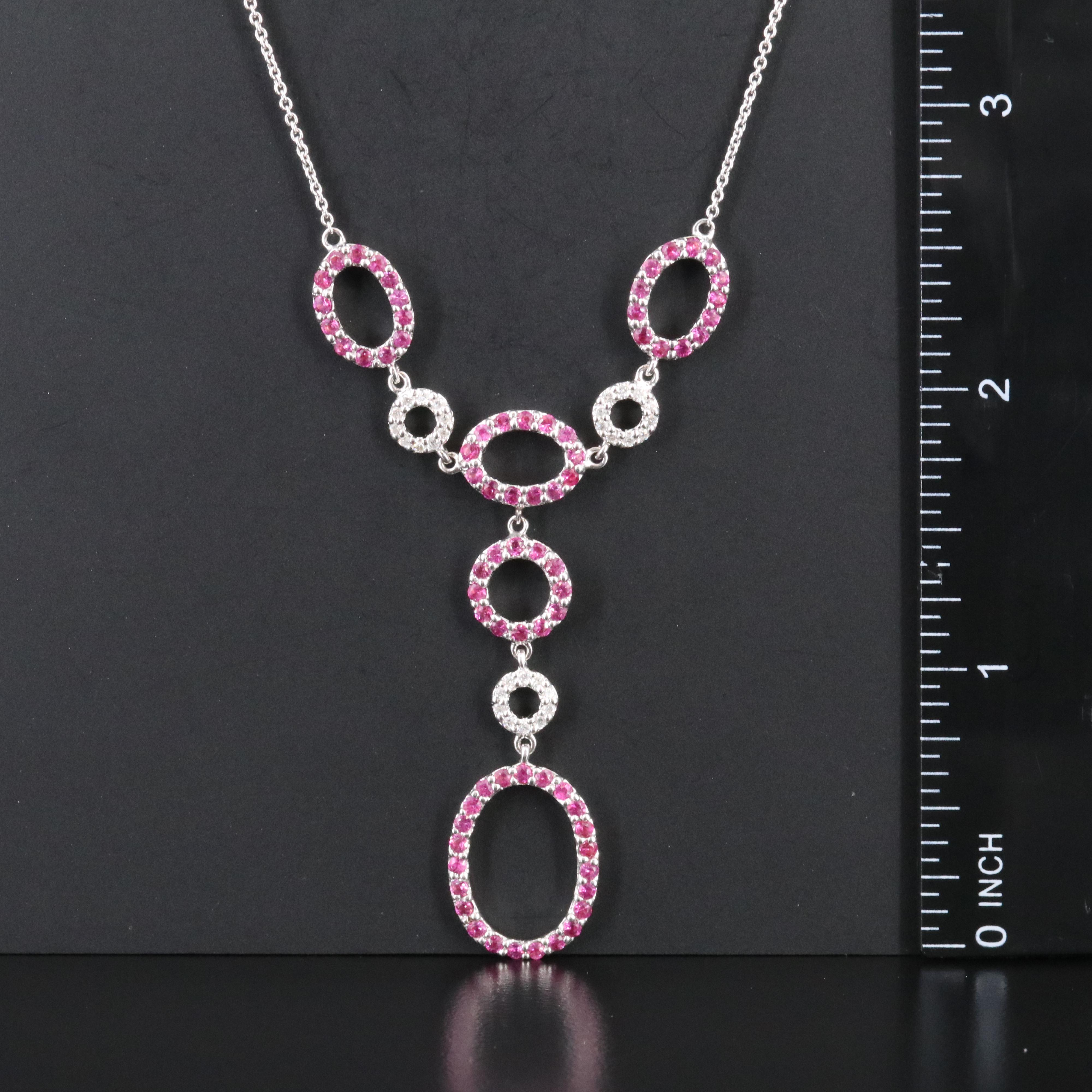 14K Ruby and Diamond Necklace