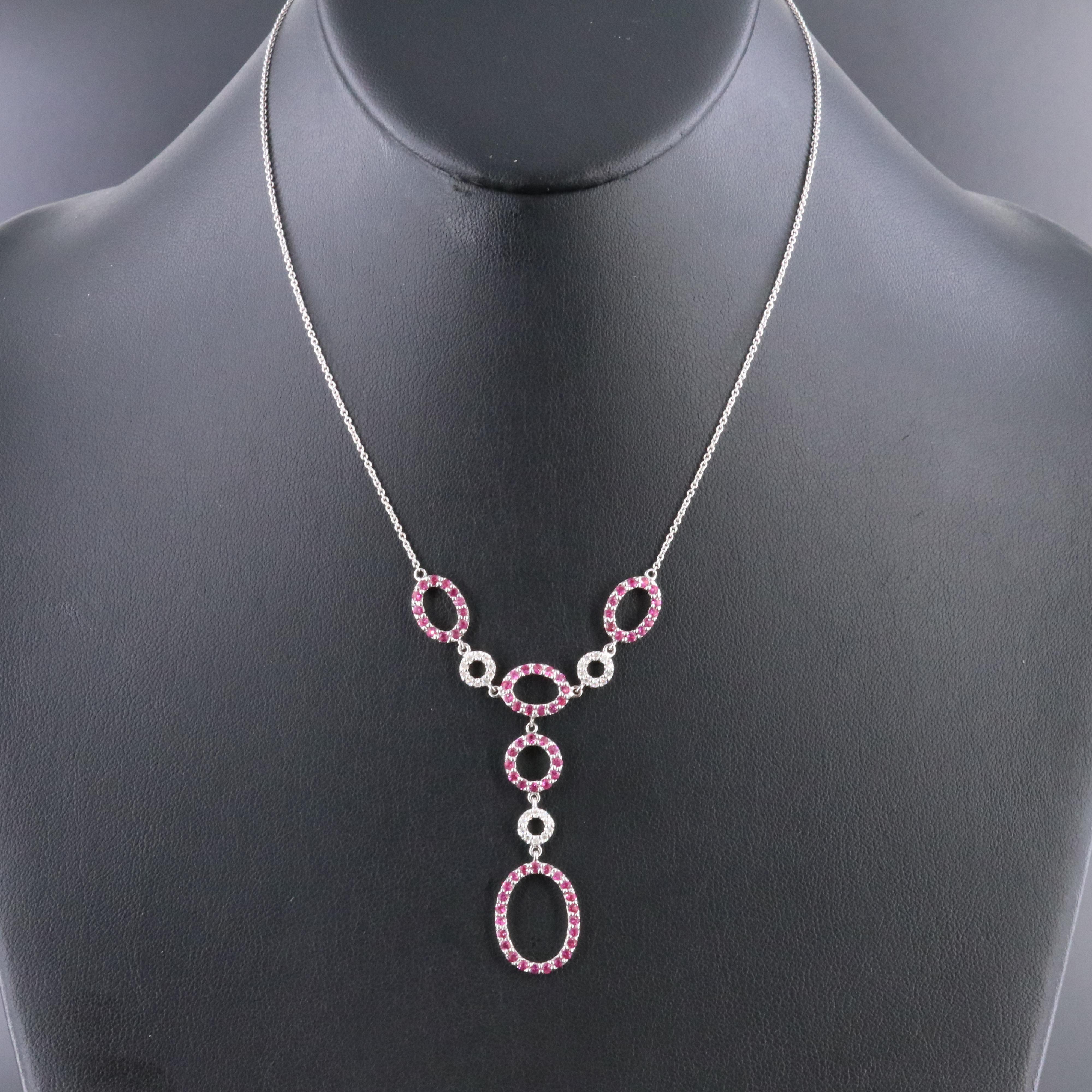 14K Ruby and Diamond Necklace