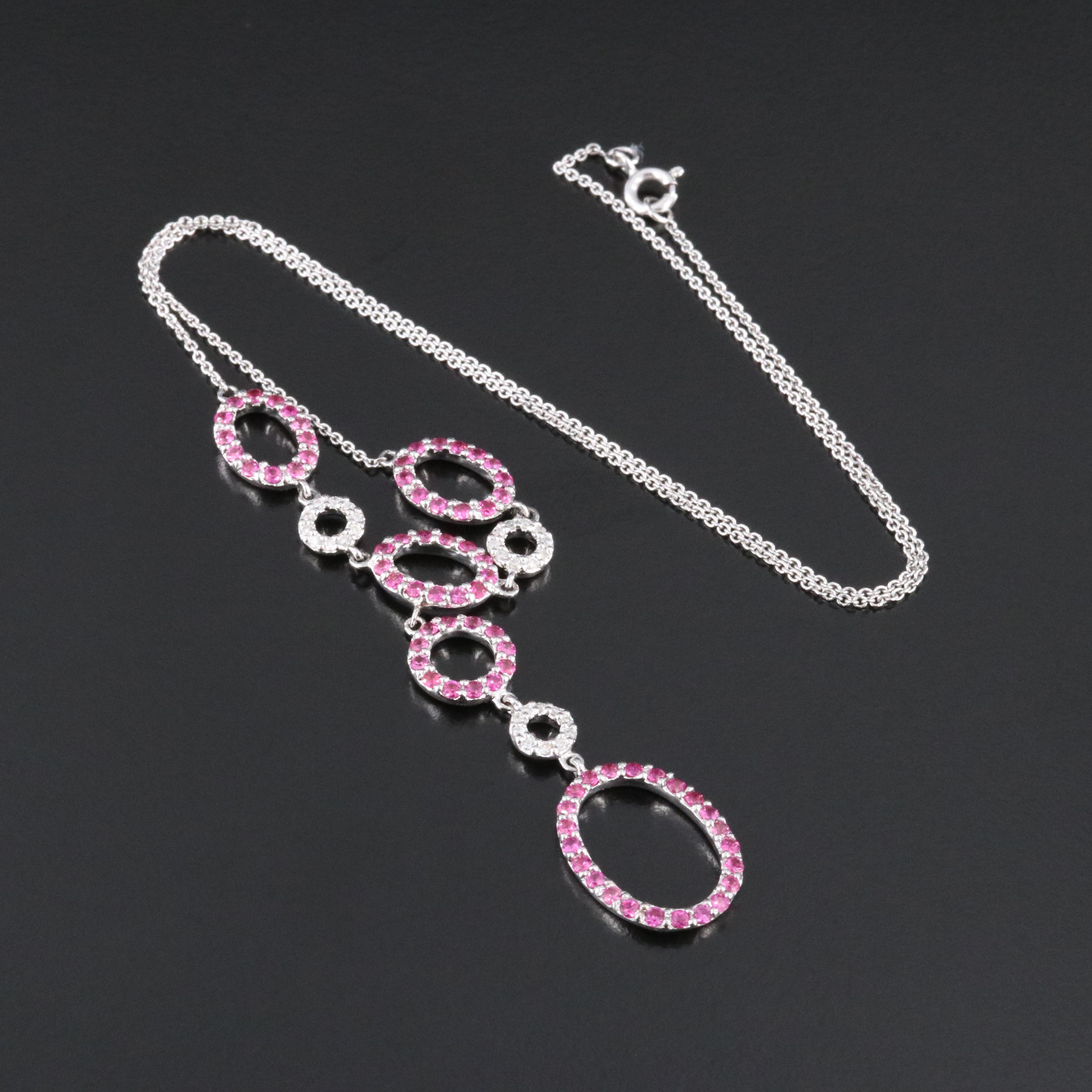 14K Ruby and Diamond Necklace