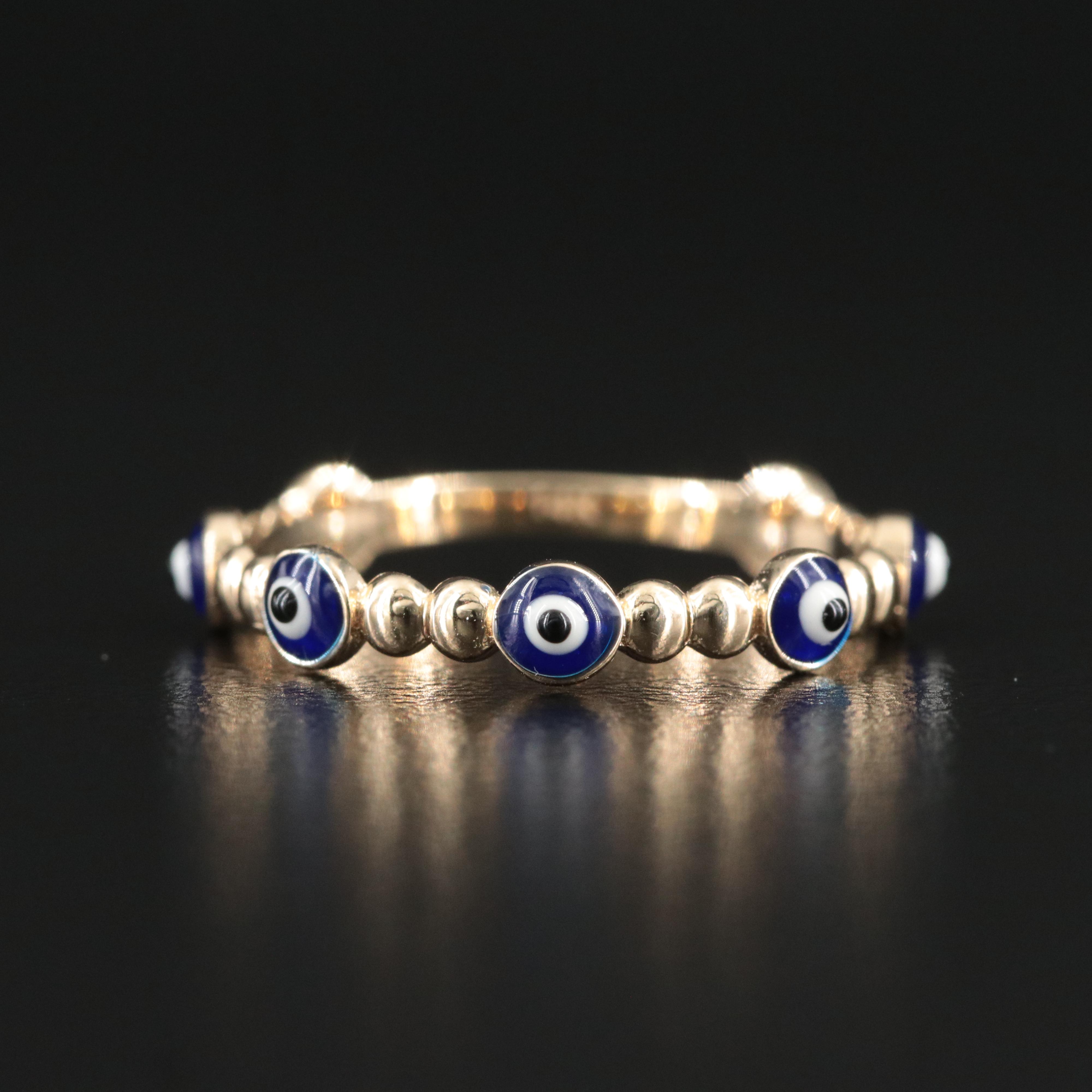 14K Evil Eye Ring