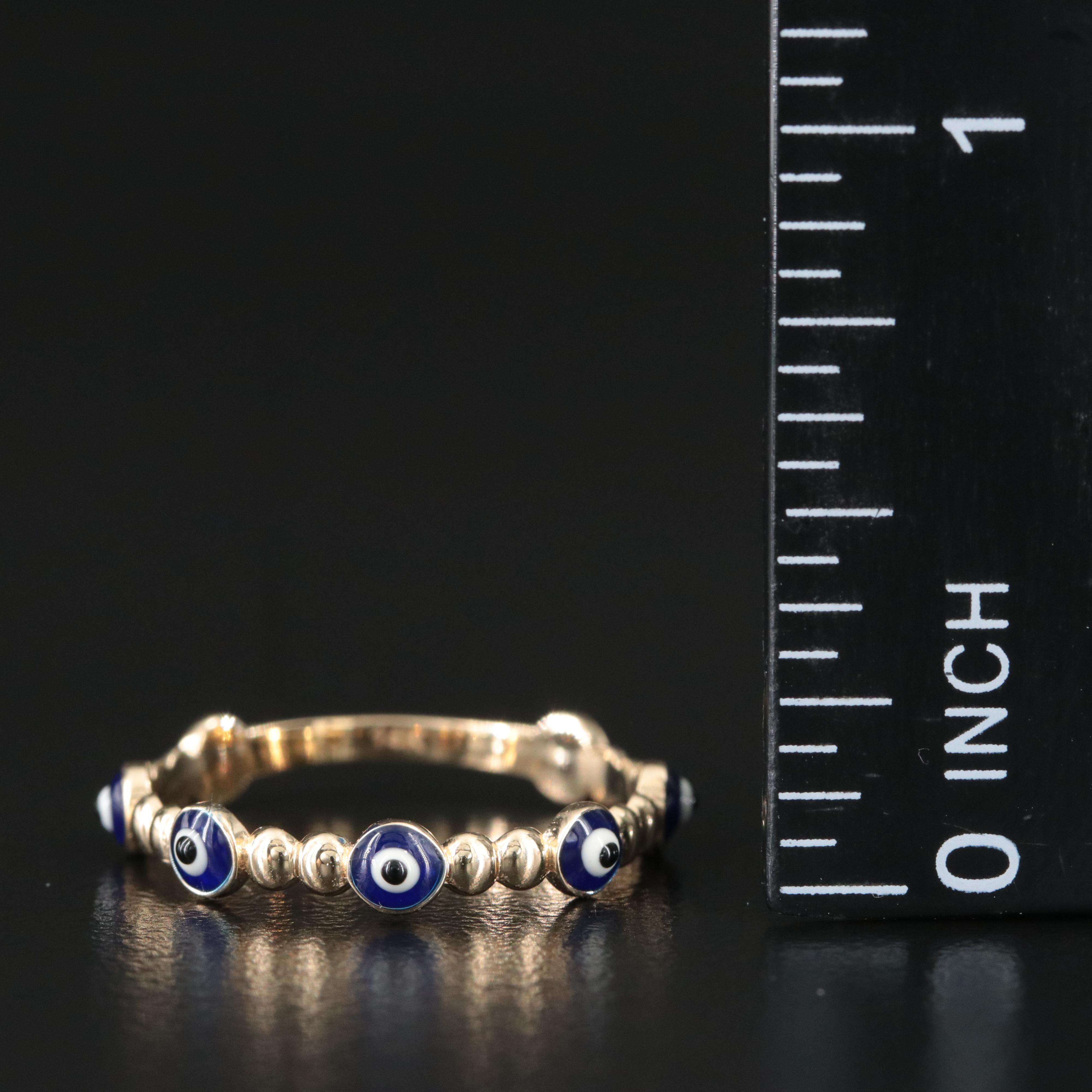 14K Evil Eye Ring
