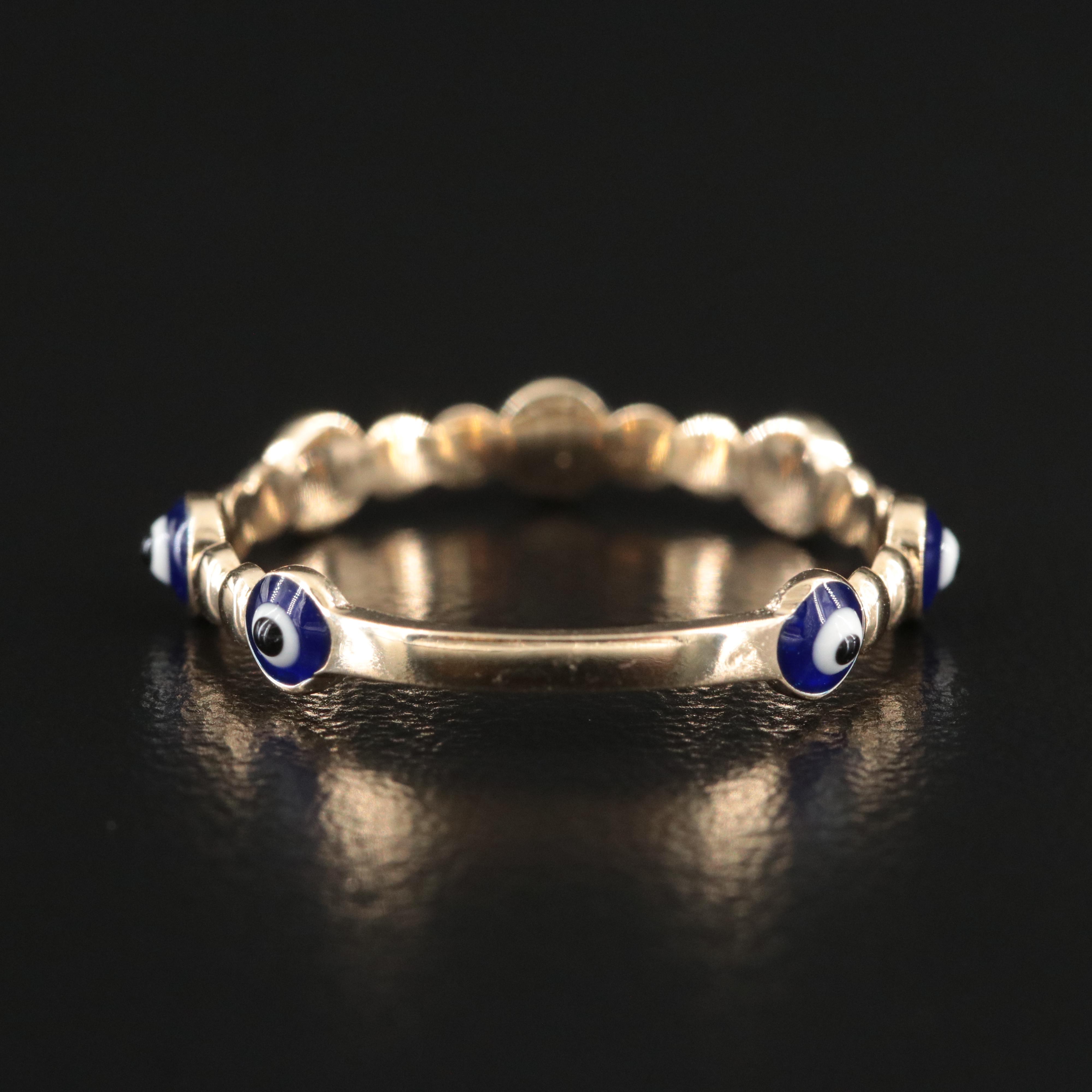14K Evil Eye Ring