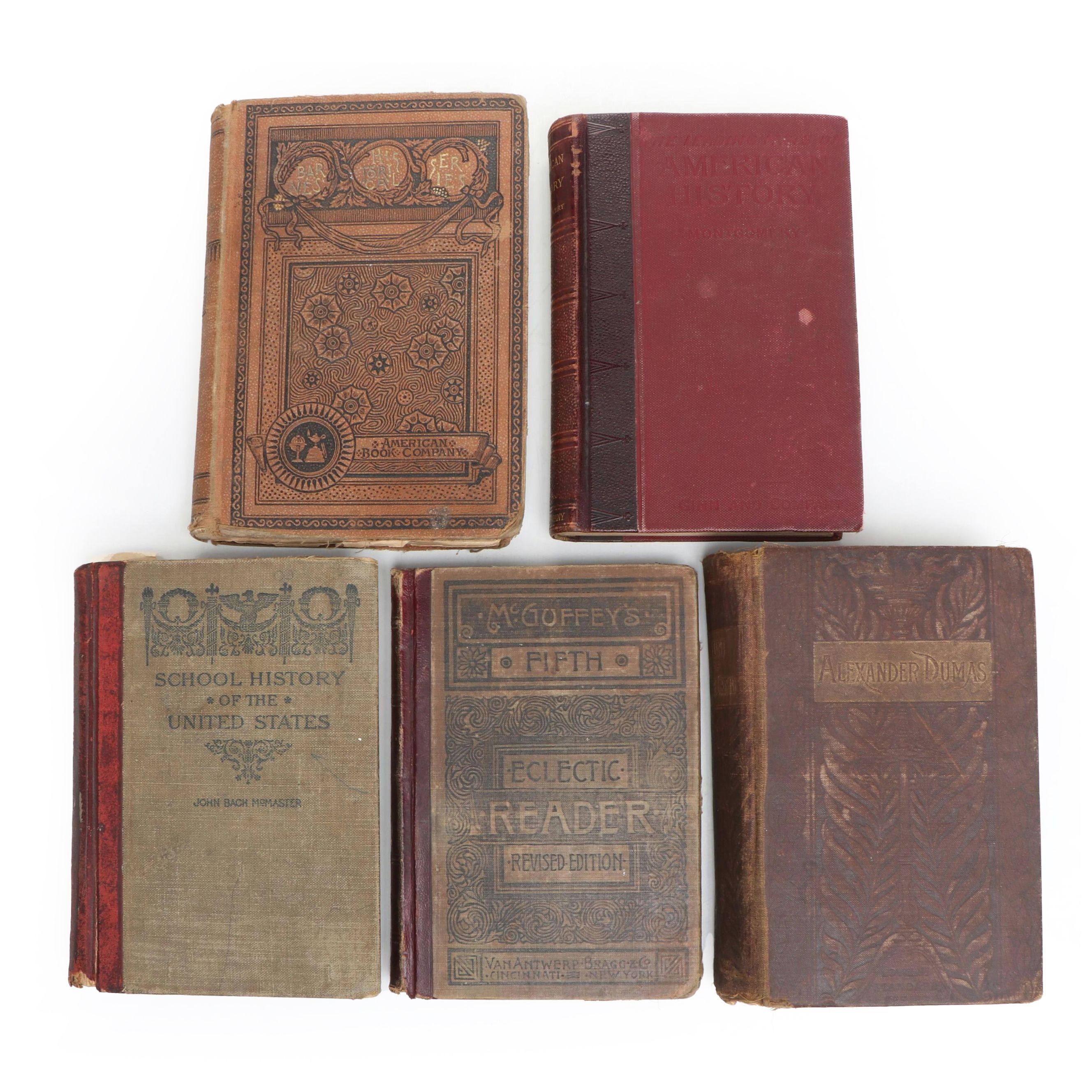 Victorian Book Collection Featuring "The Count of Monte Cristo"