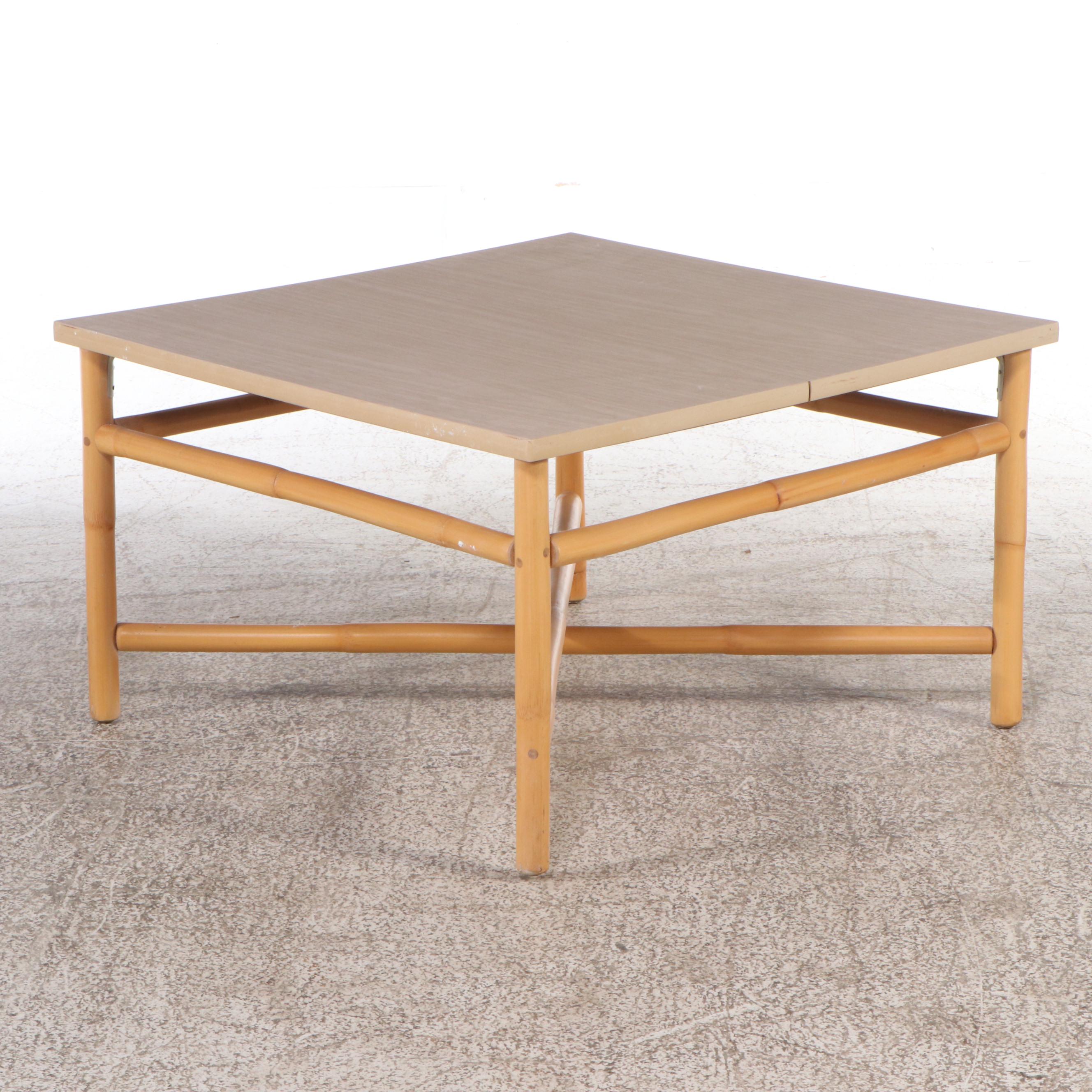 Ficks Reed Co. Bamboo Armchair, Coffee Table and Sectional Loveseat