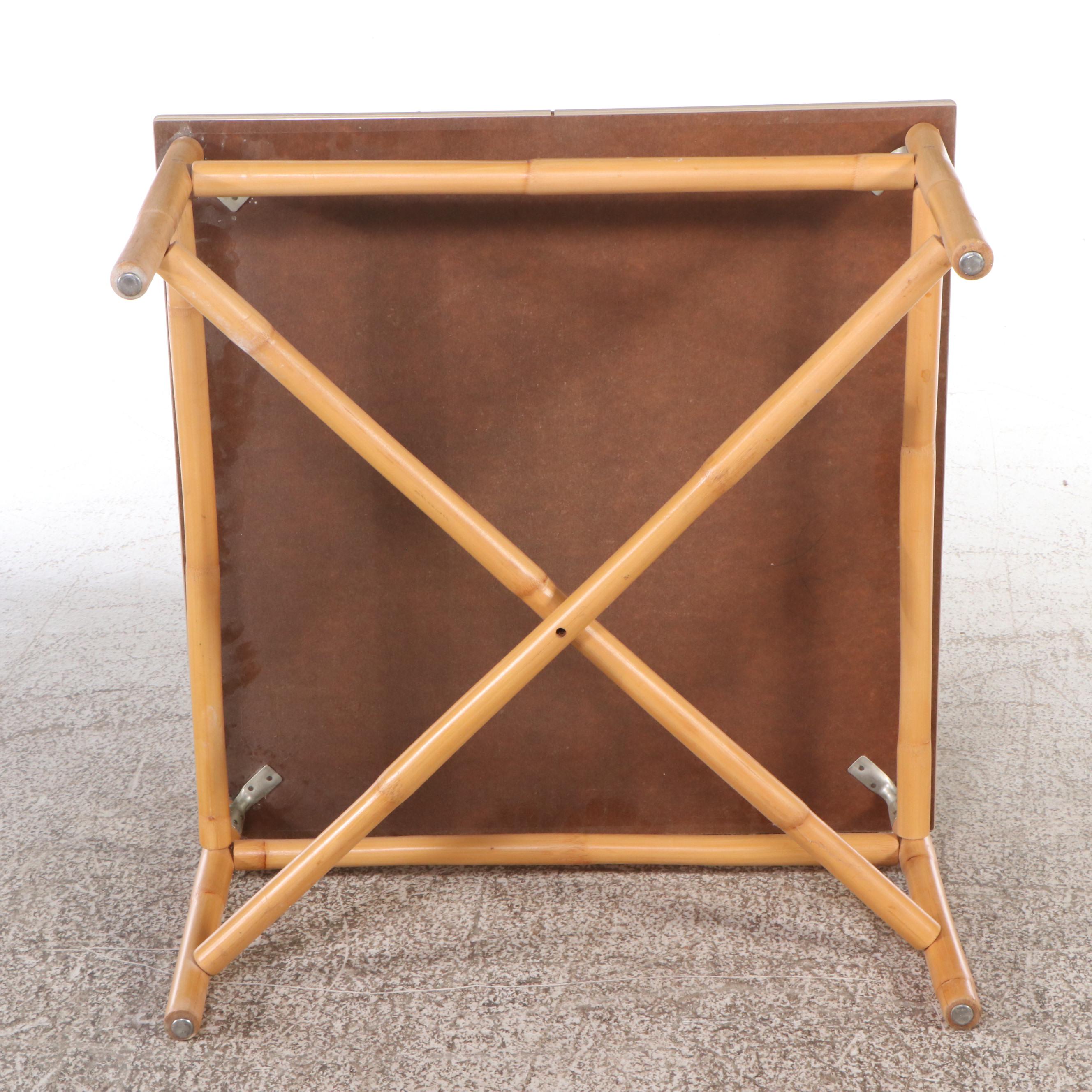 Ficks Reed Co. Bamboo Armchair, Coffee Table and Sectional Loveseat