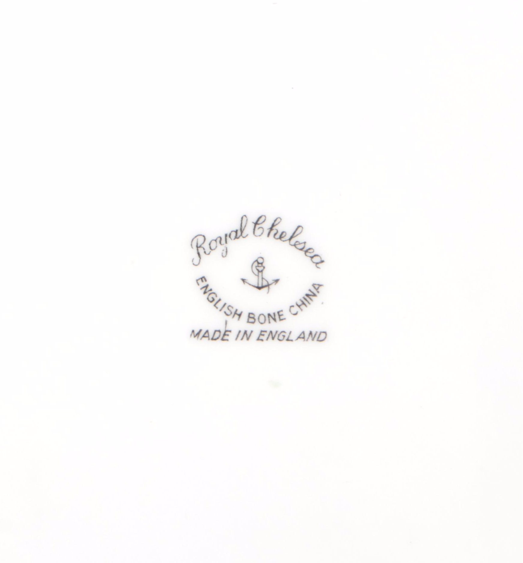 Royal Chelsea Green Leaves Bone China Salad Plates with Teacups and Saucers