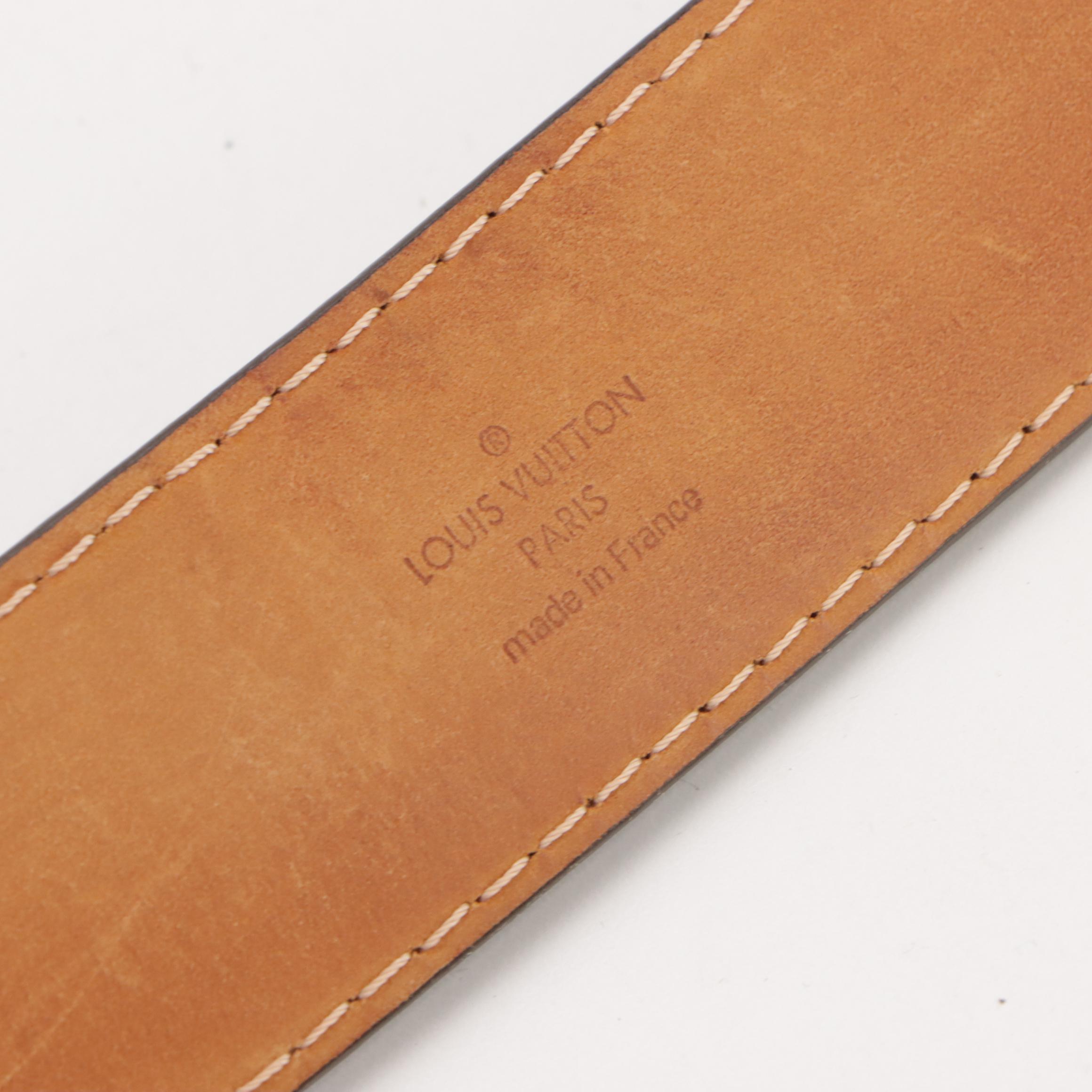 Louis Vuitton Wide Monogram Canvas and Vachetta Leather Belt