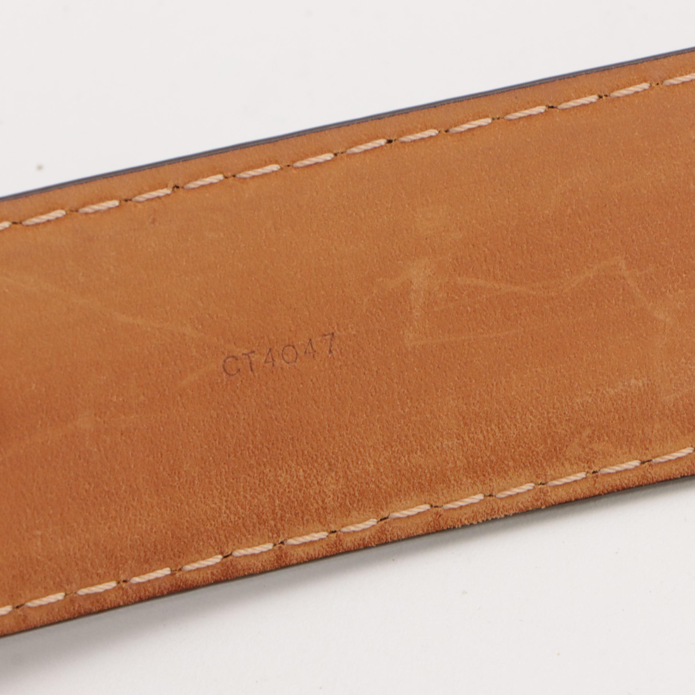 Louis Vuitton Wide Monogram Canvas and Vachetta Leather Belt