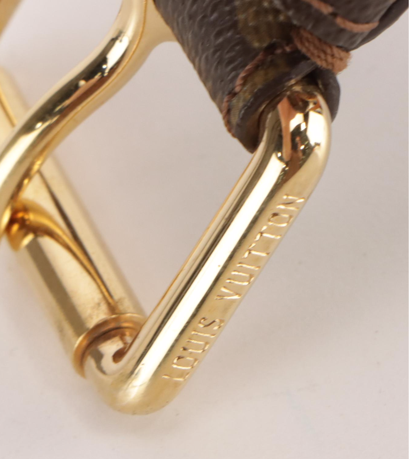 Louis Vuitton Wide Monogram Canvas and Vachetta Leather Belt