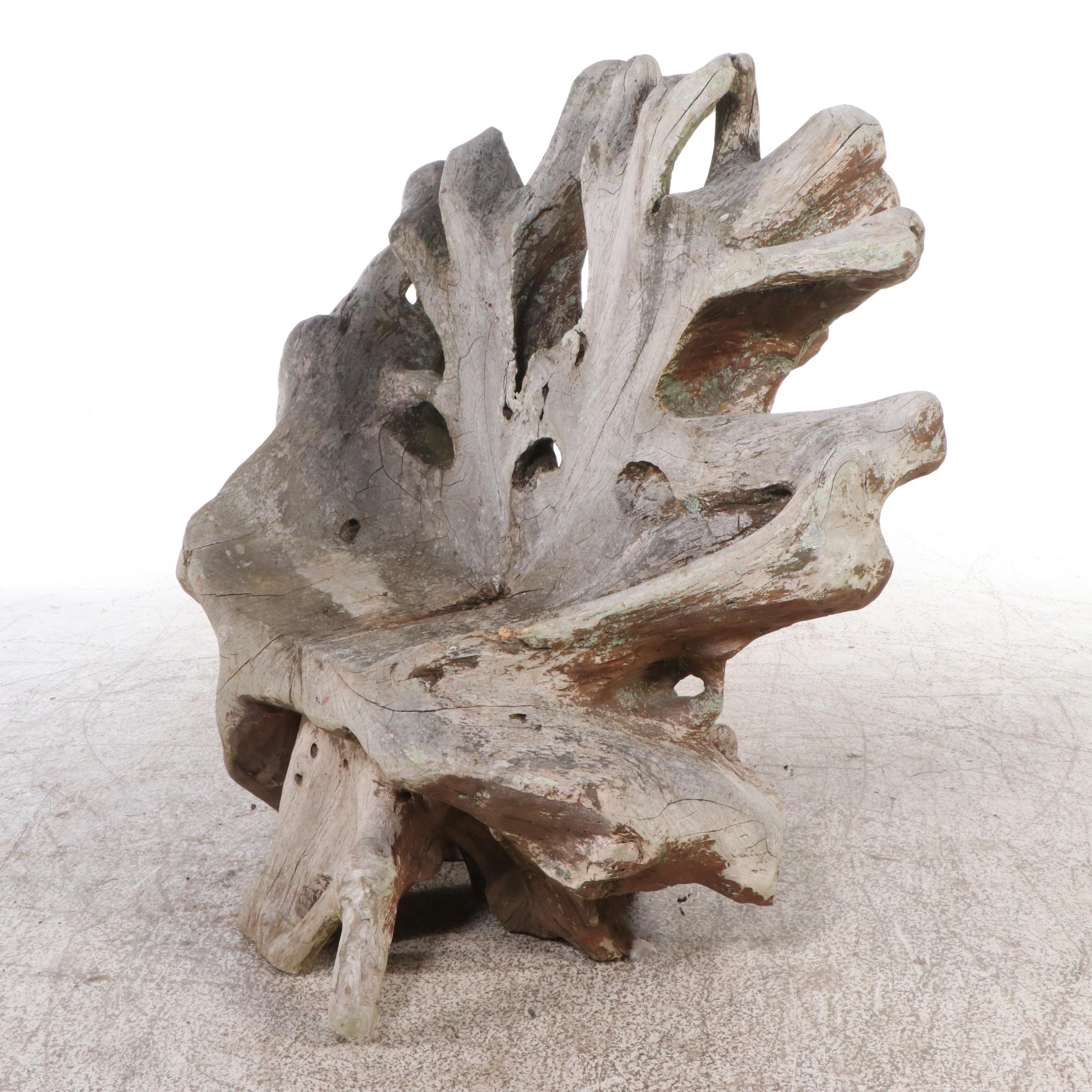 Teak Root Live Edge Accent Chair