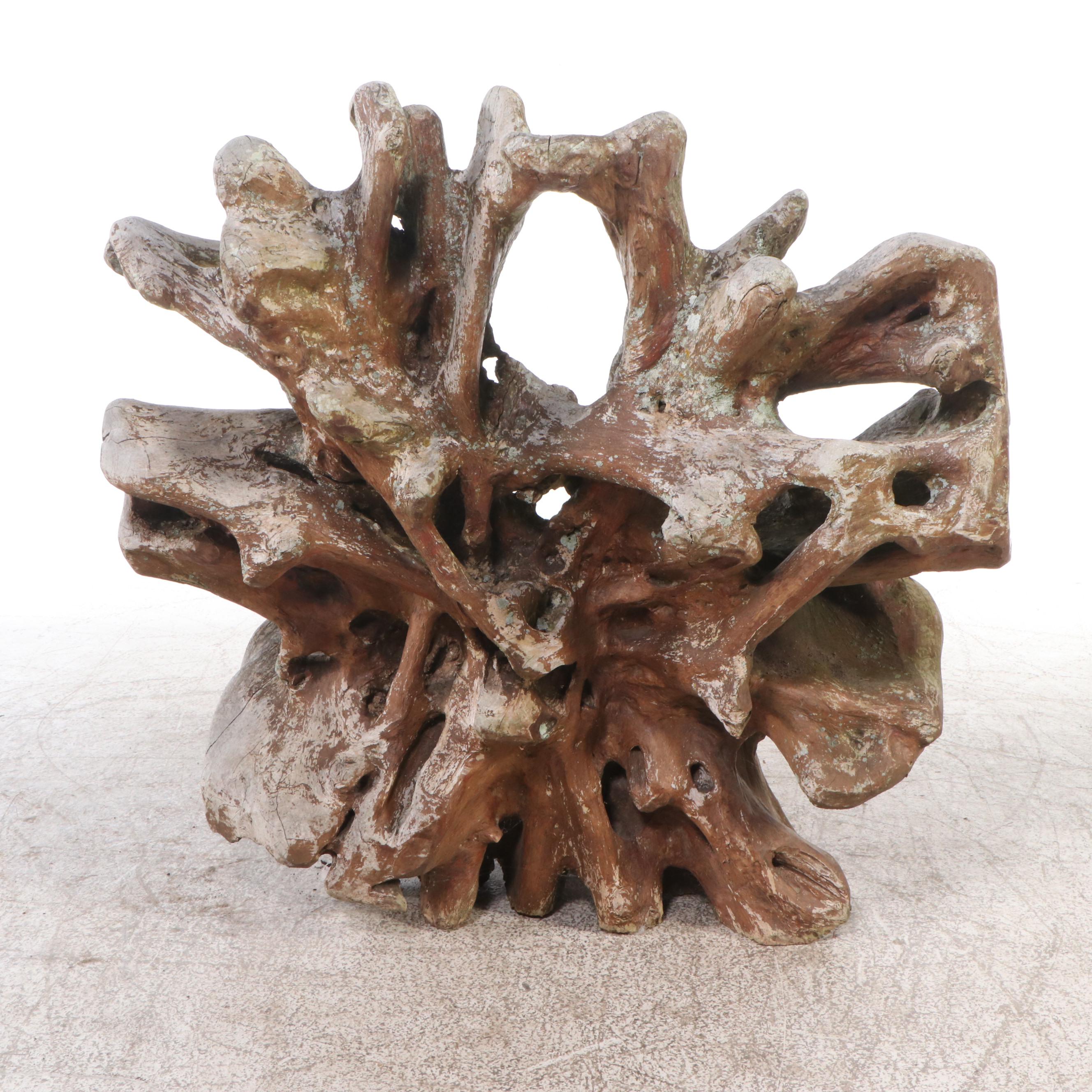 Teak Root Live Edge Accent Chair