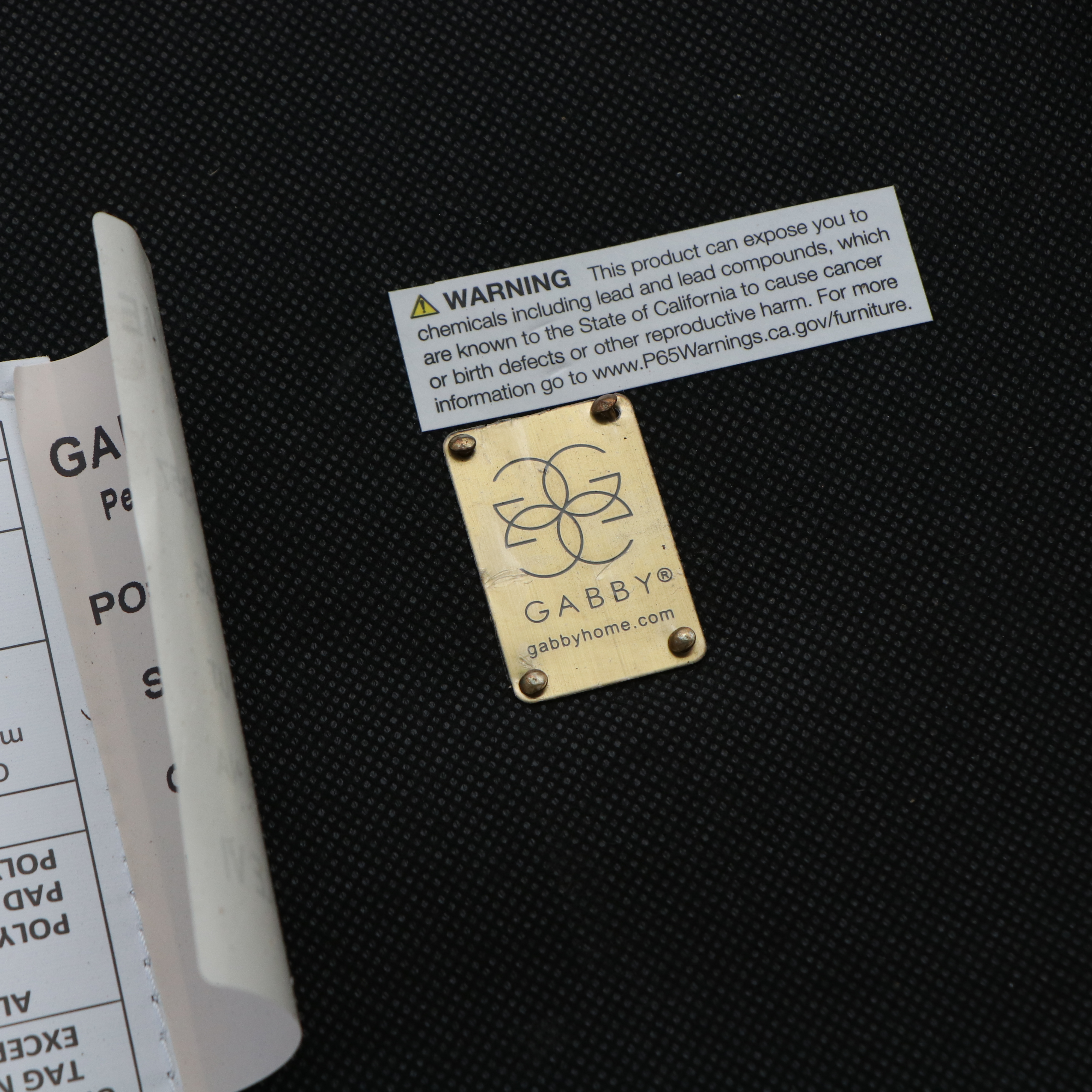 Gabby Home "Joseph" Button Tufted Linen Blend Bench