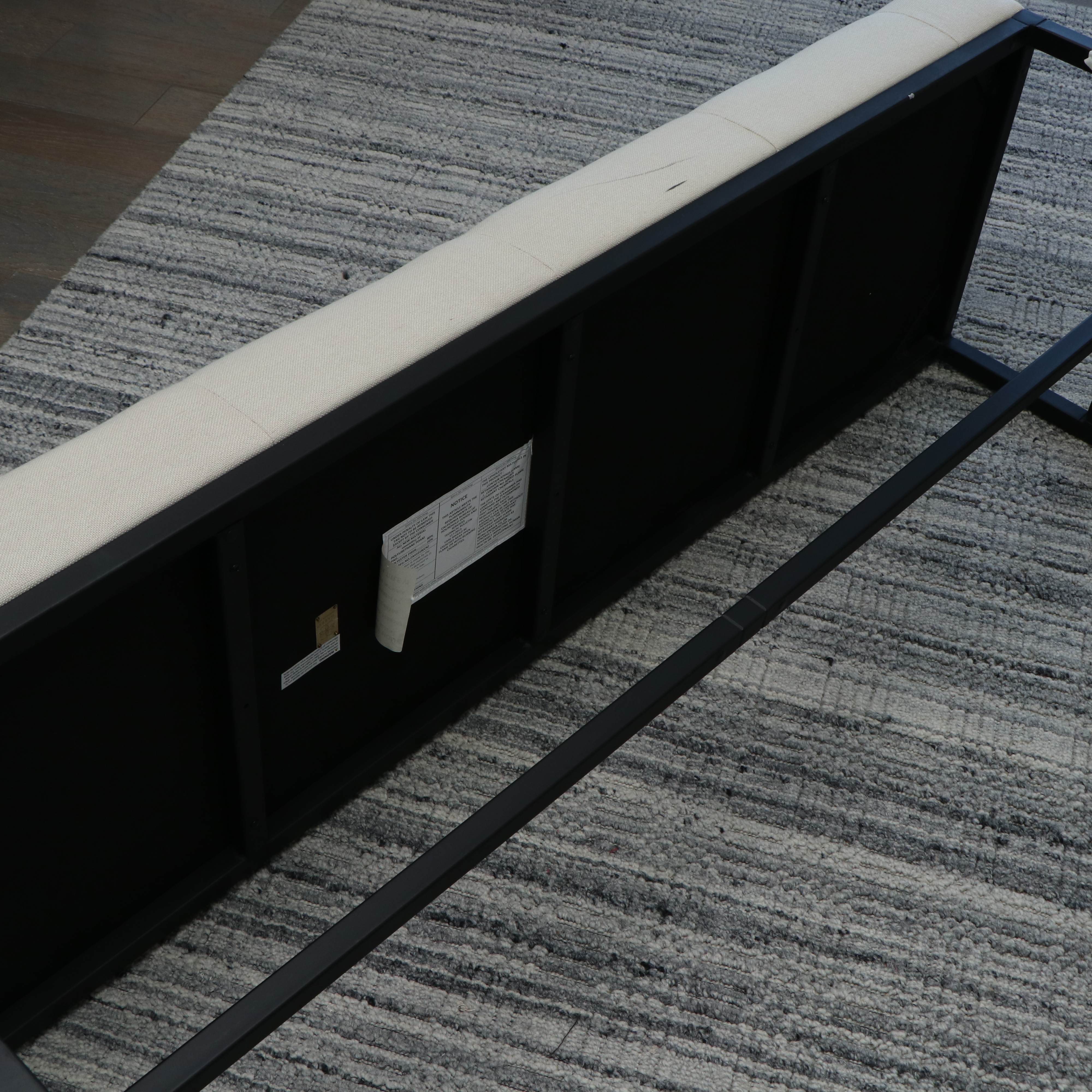 Gabby Home "Joseph" Button Tufted Linen Blend Bench