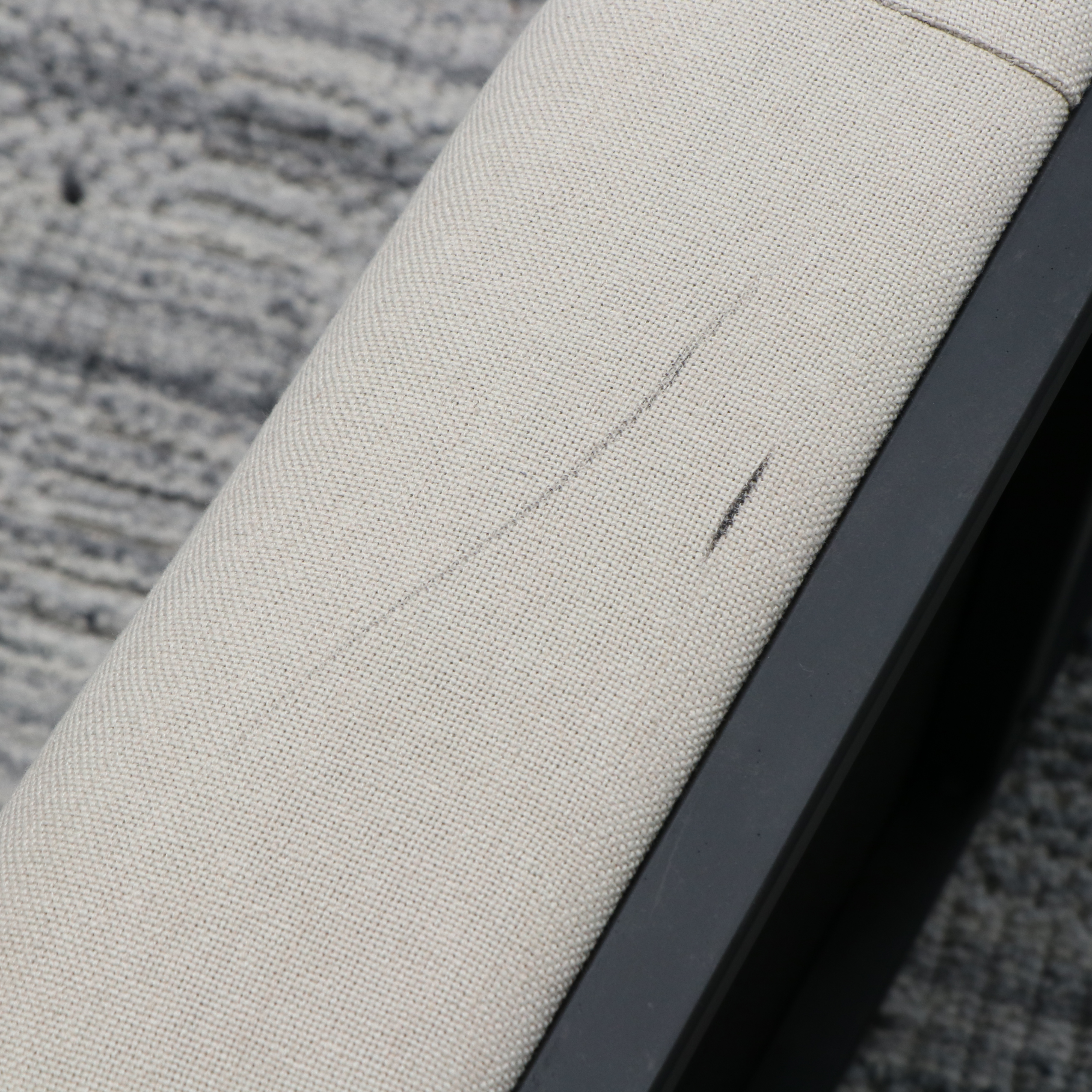 Gabby Home "Joseph" Button Tufted Linen Blend Bench