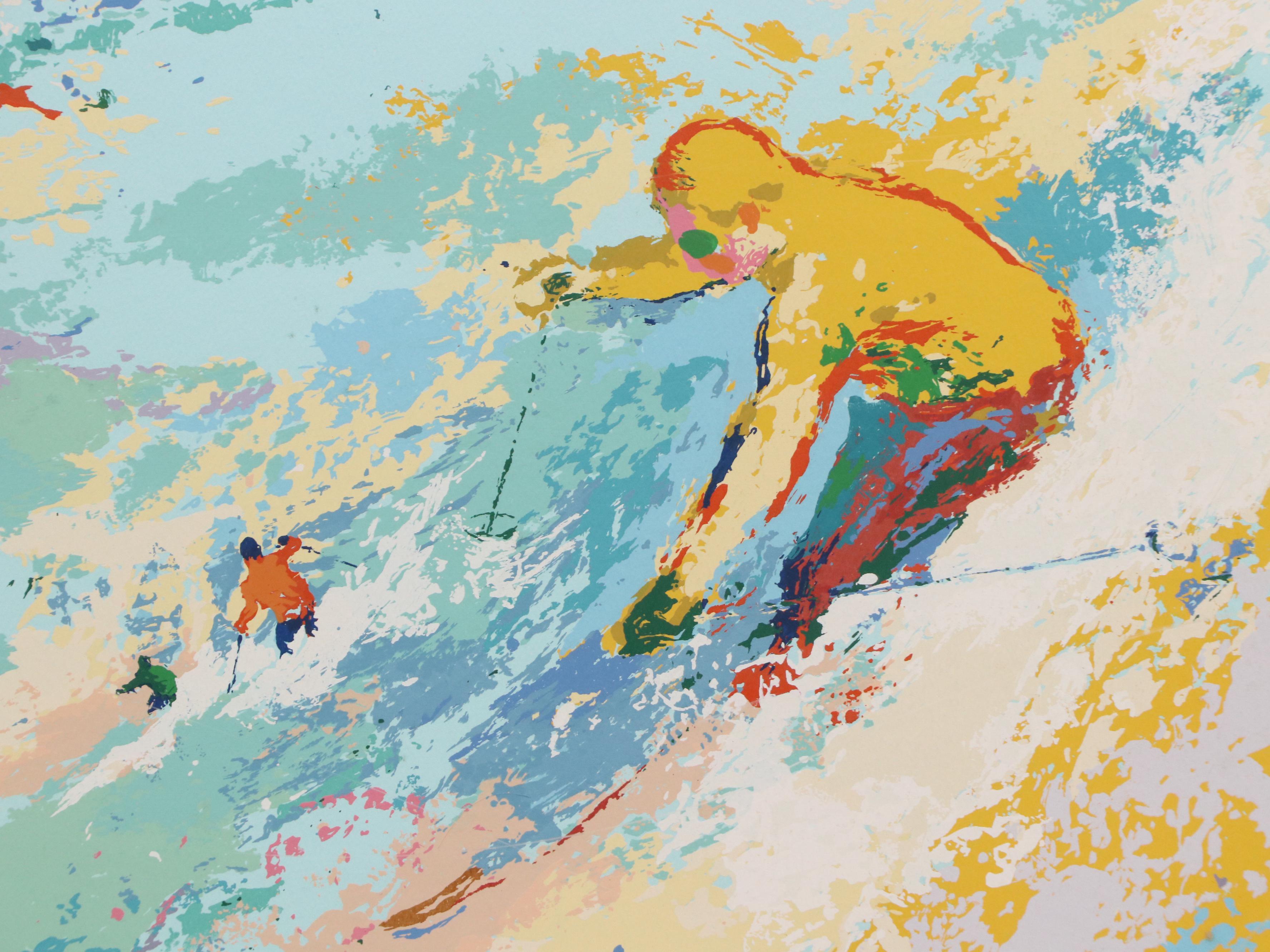 LeRoy Neiman Serigraph "Alpine Skiing," 1972