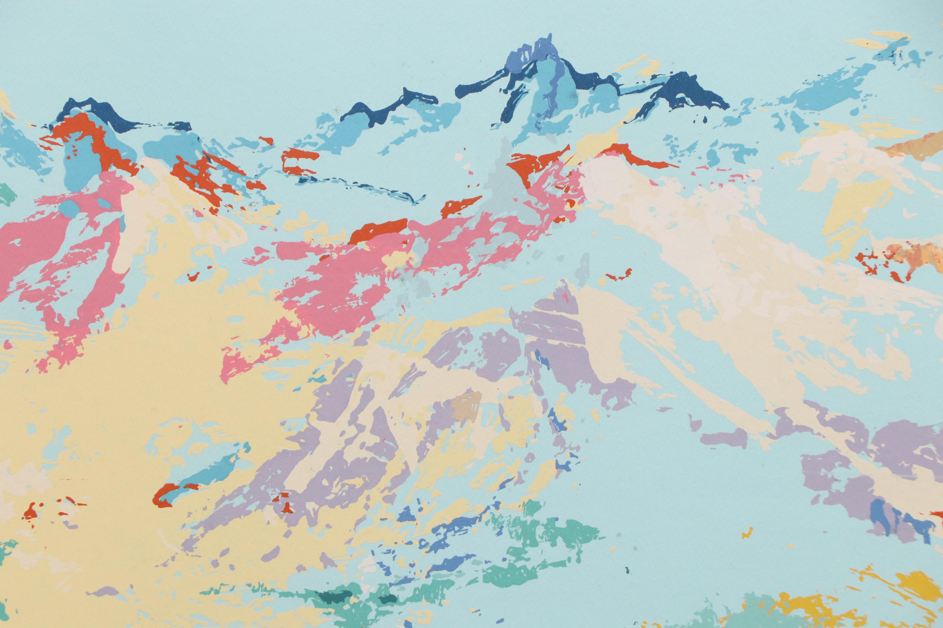LeRoy Neiman Serigraph "Alpine Skiing," 1972