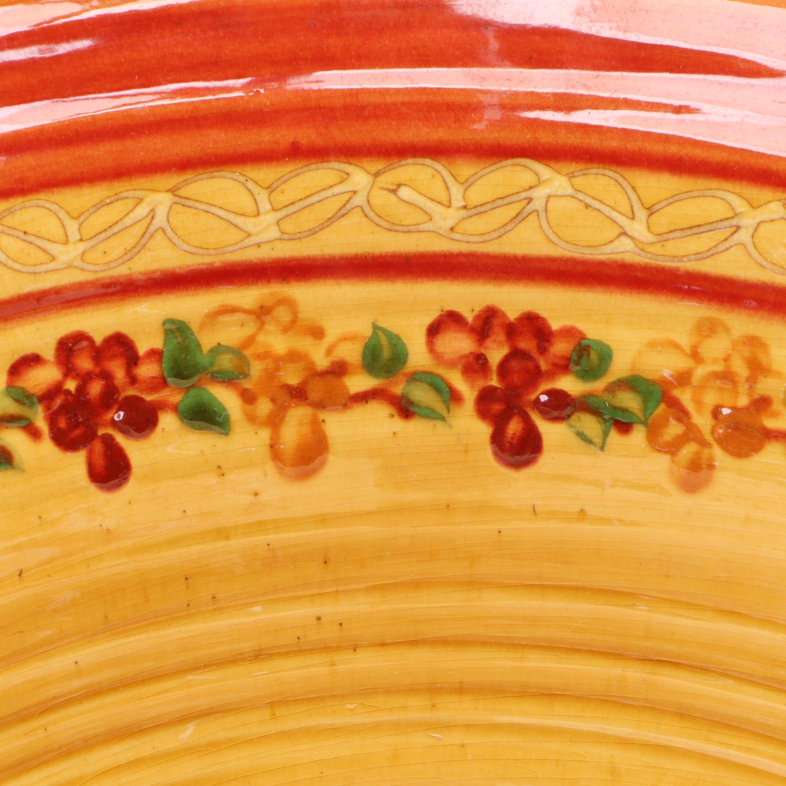 French Terre Provence Glazed Terracotta Batter Bowl