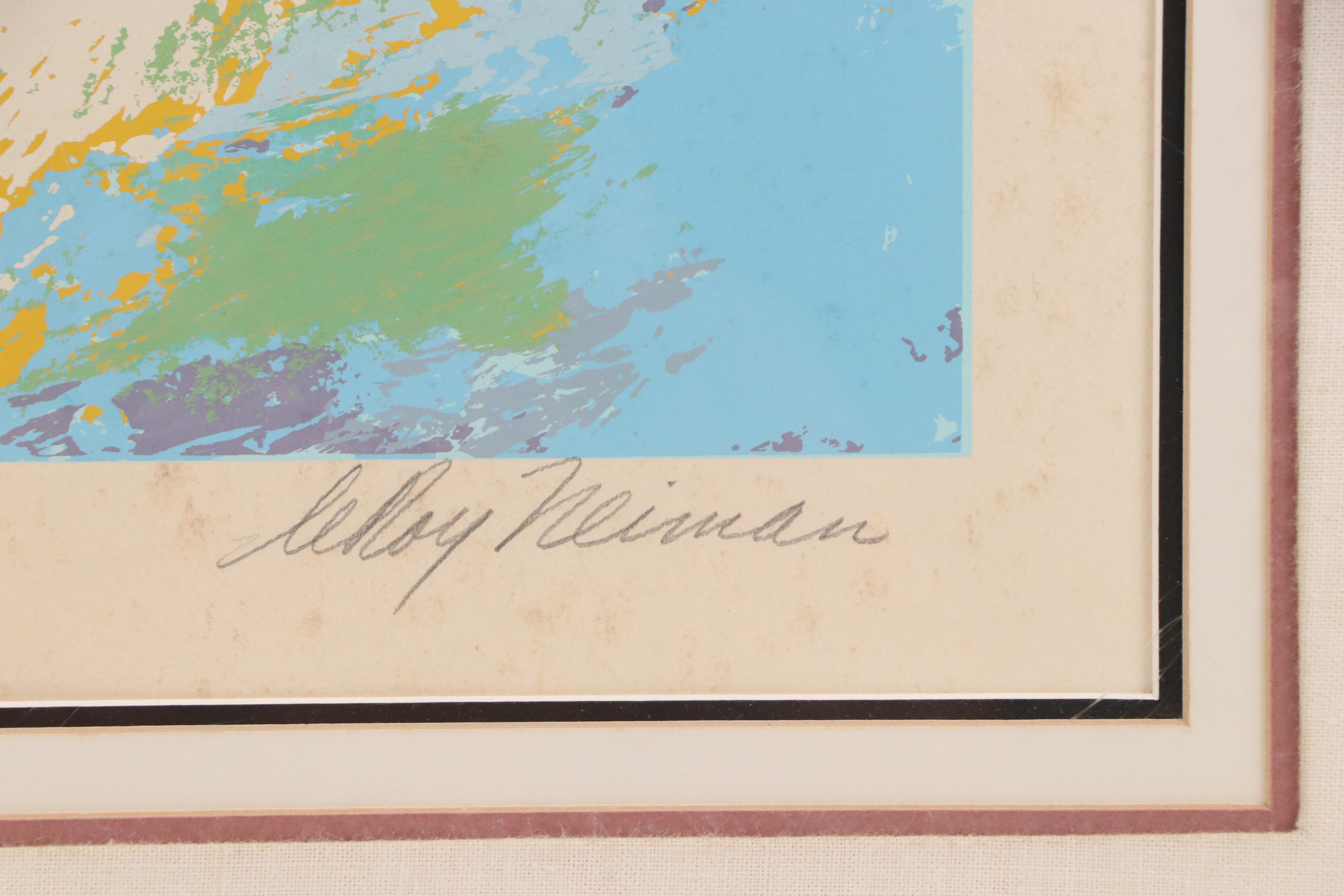 LeRoy Neiman Serigraph "Alpine Skiing," 1972