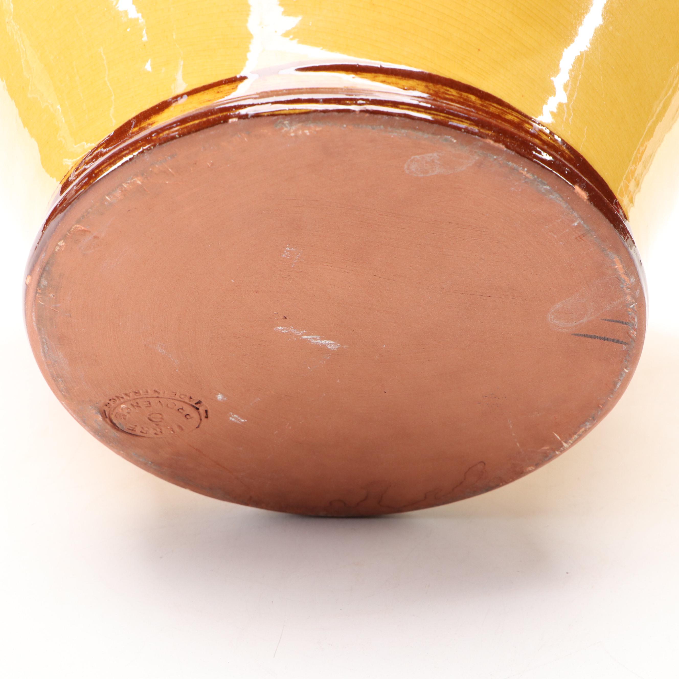 French Terre Provence Glazed Terracotta Batter Bowl