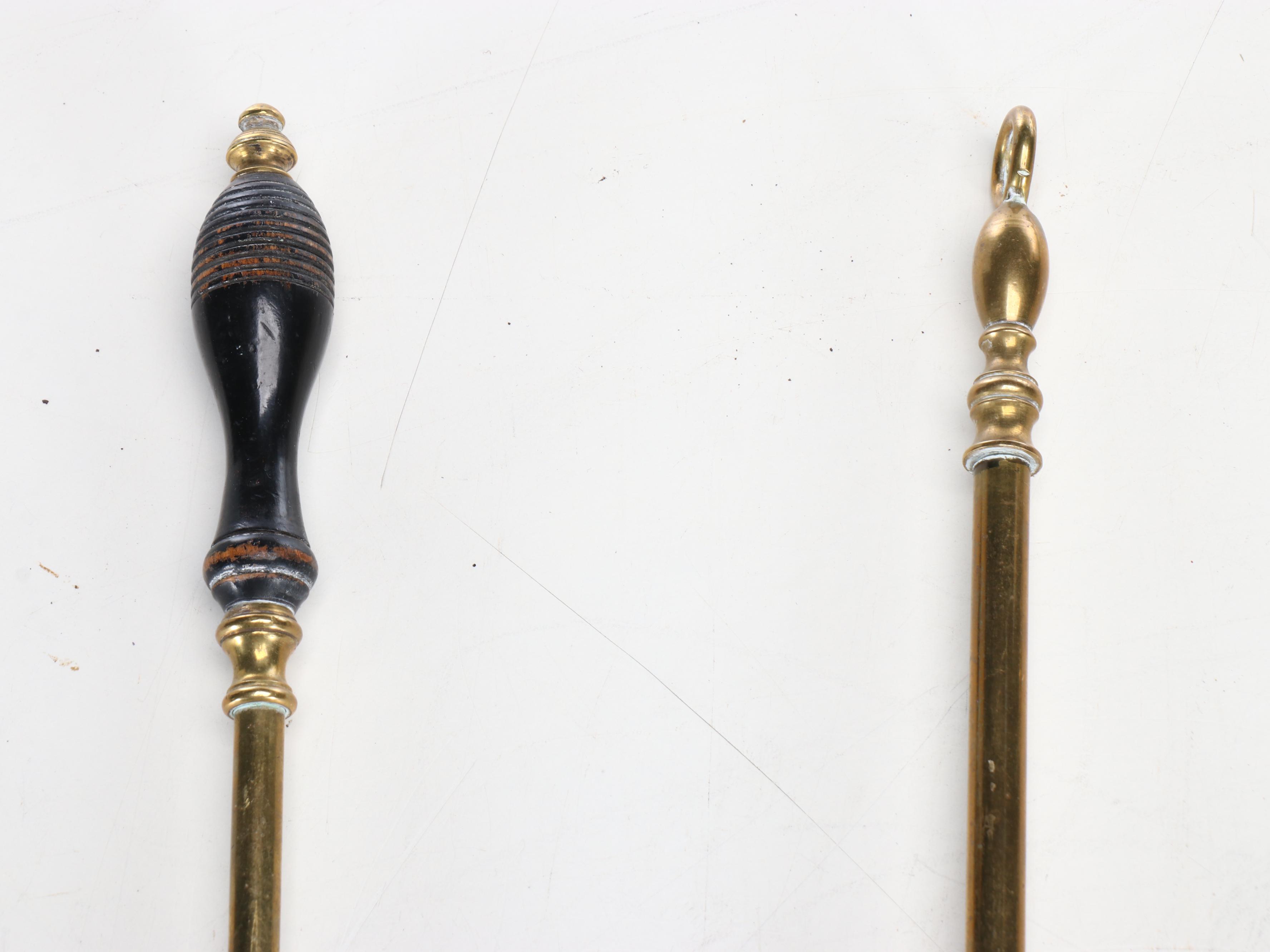 Victorian Style Brass Fireplace Tool Set
