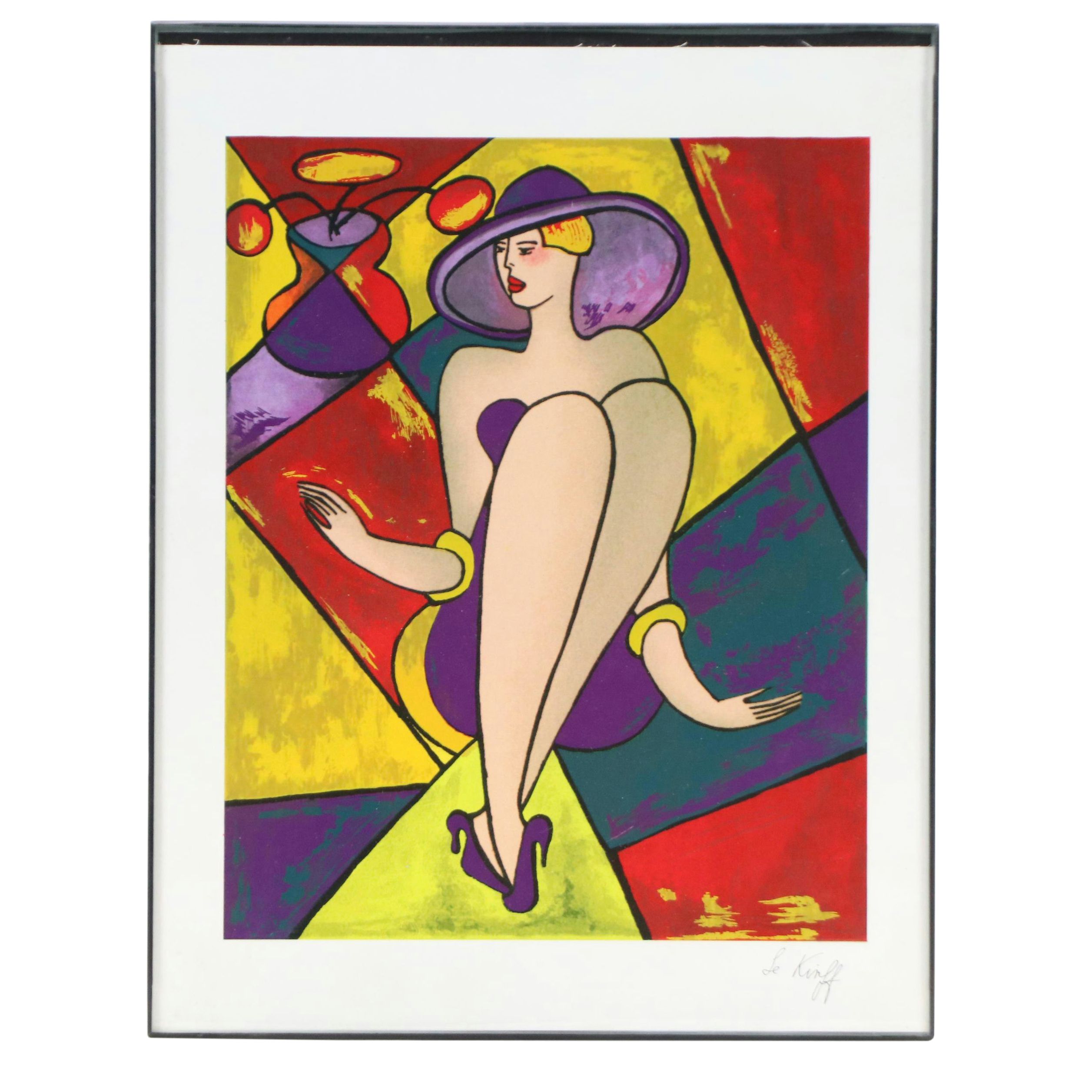Linda Le Kinff Figural Serigraph "Debbie," 1998