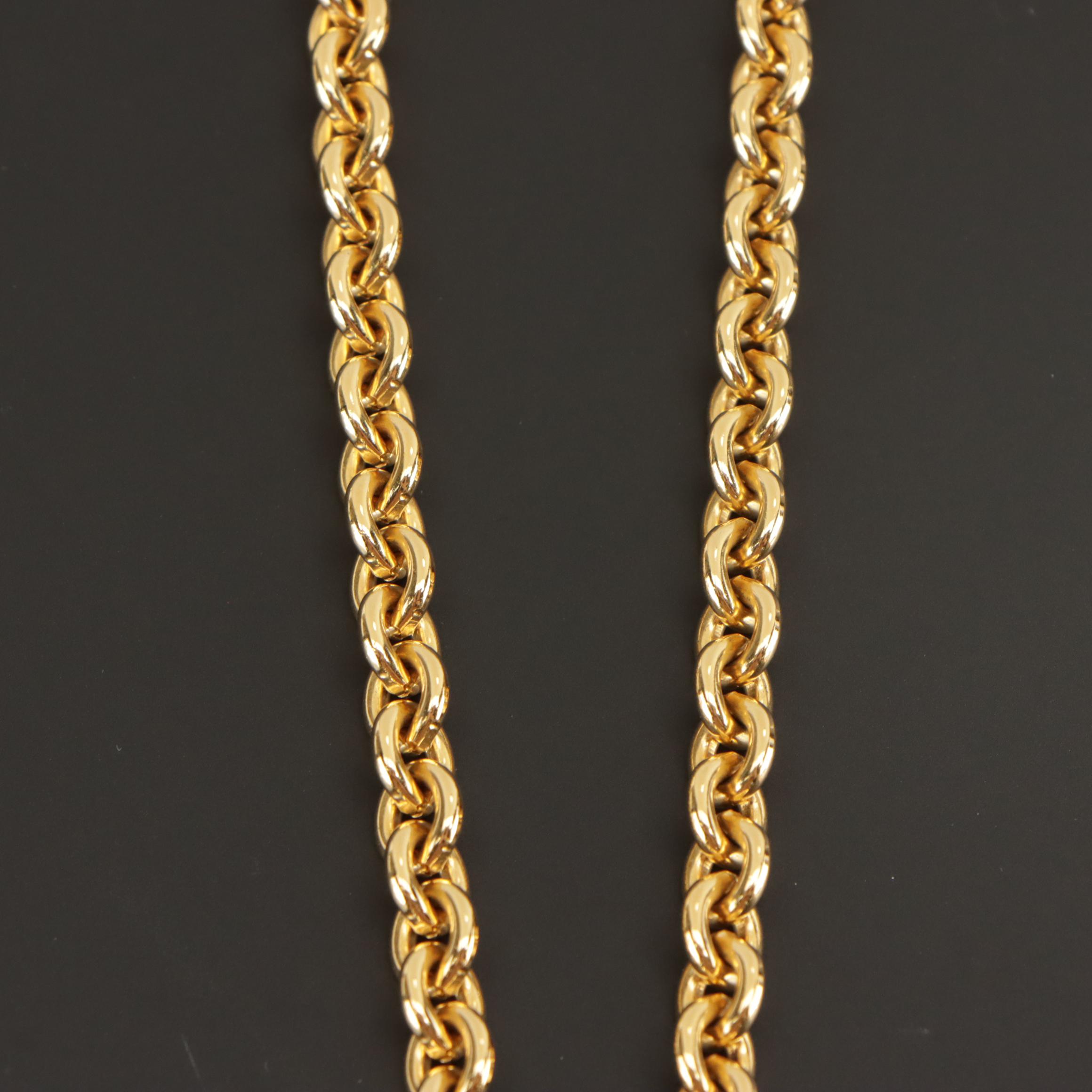 Chanel CC Medallion Pendant Necklace in Box