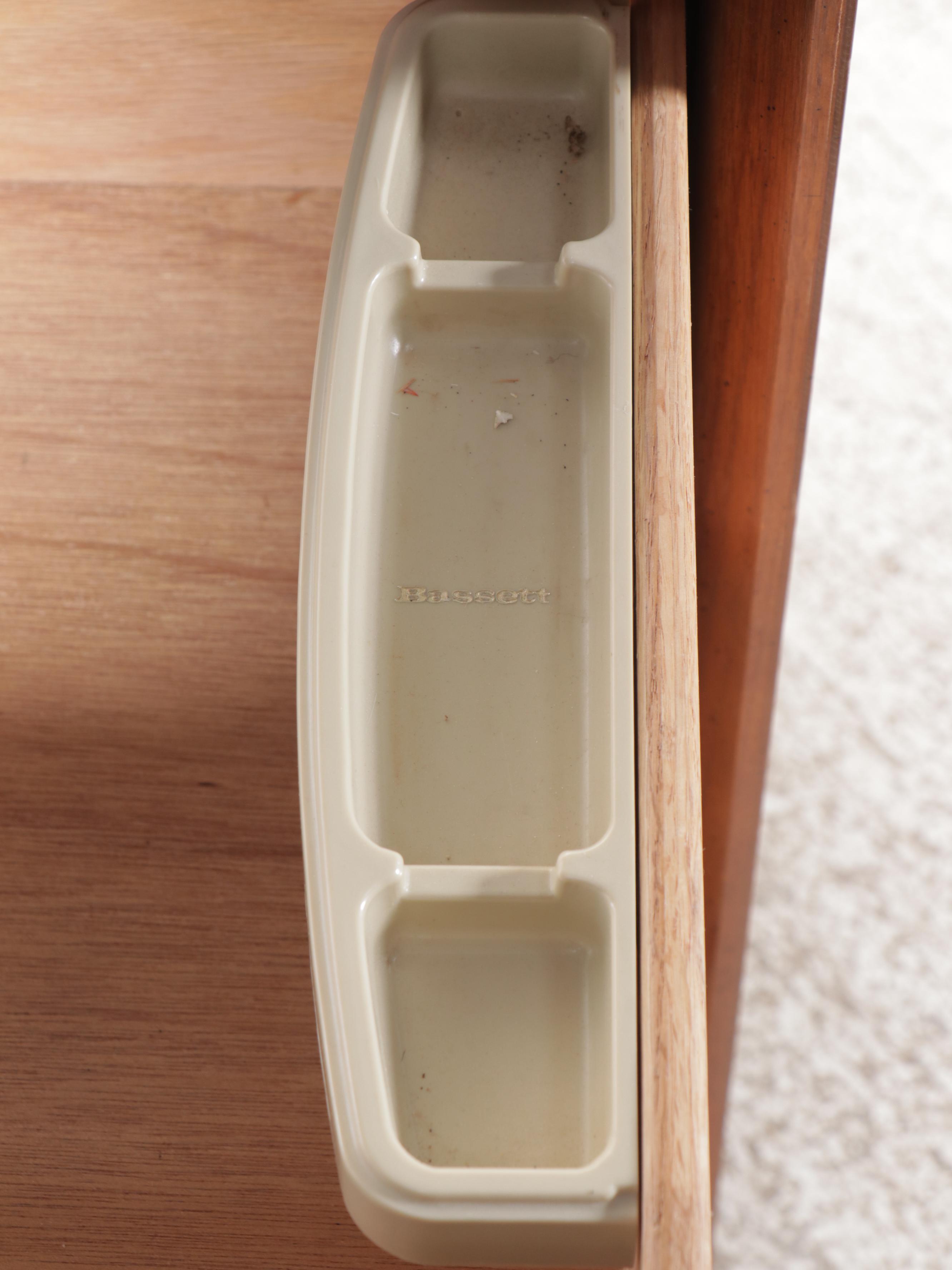 Bassett Furniture "Penthouse Pecan" Dresser with Mirror, Mid to Late 20th C.