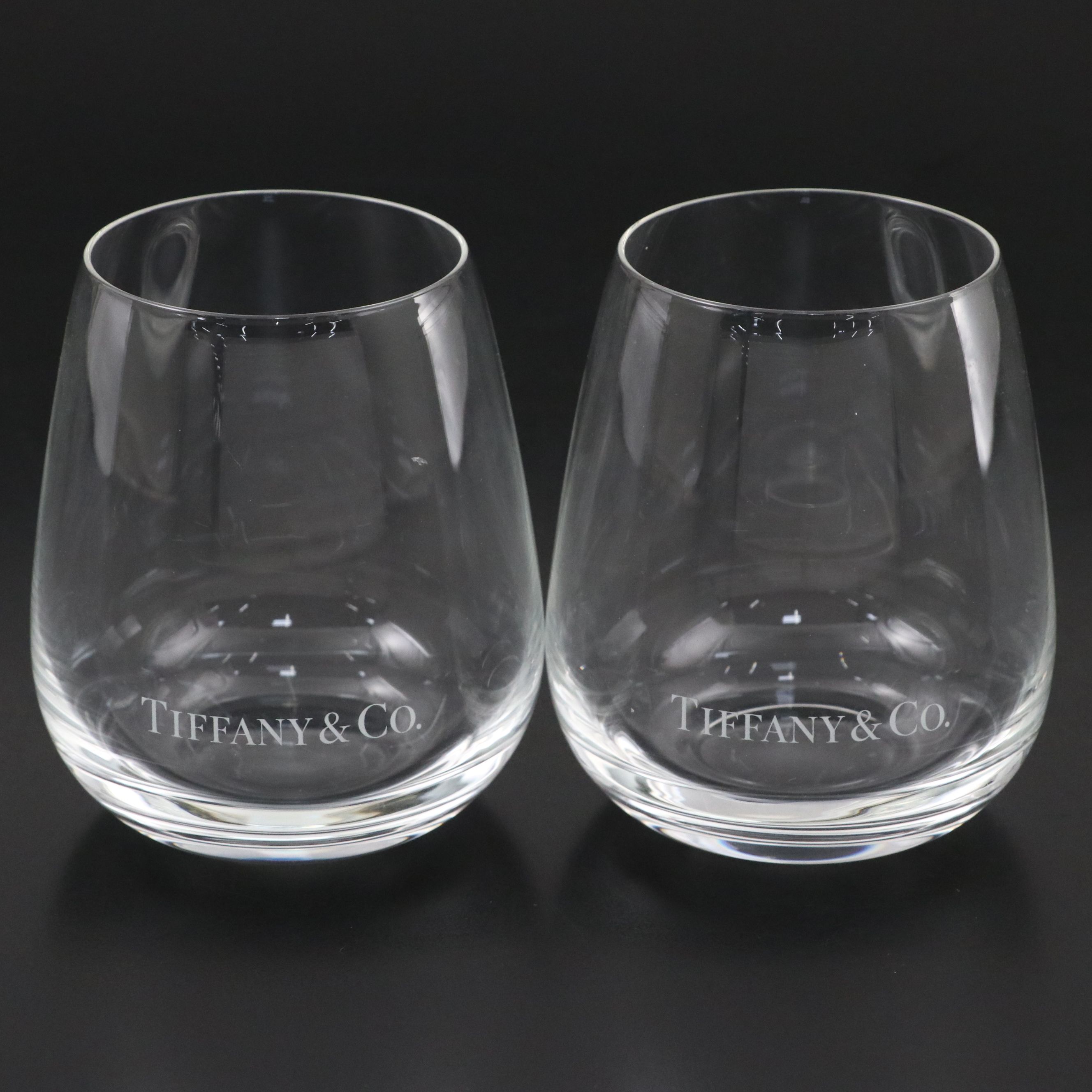 Tiffany & Co. Logo Stemless Wine Glasses