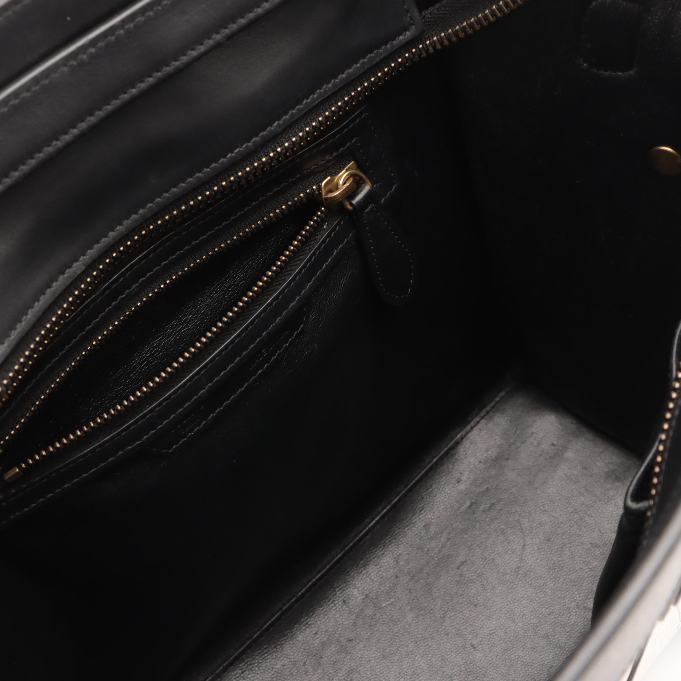 Céline Micro Luggage Handbag Tote in Tricolor Calfskin Leather