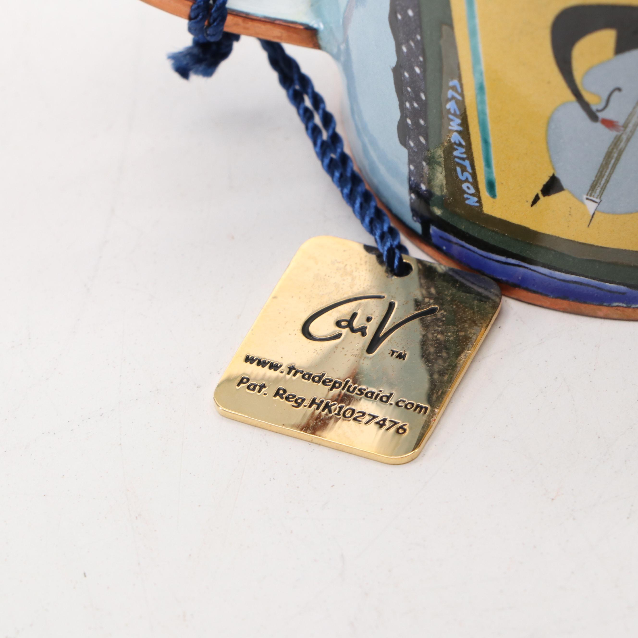 Charlotte di Vita Hand-Painted Copper and Enamel Miniature Teapots