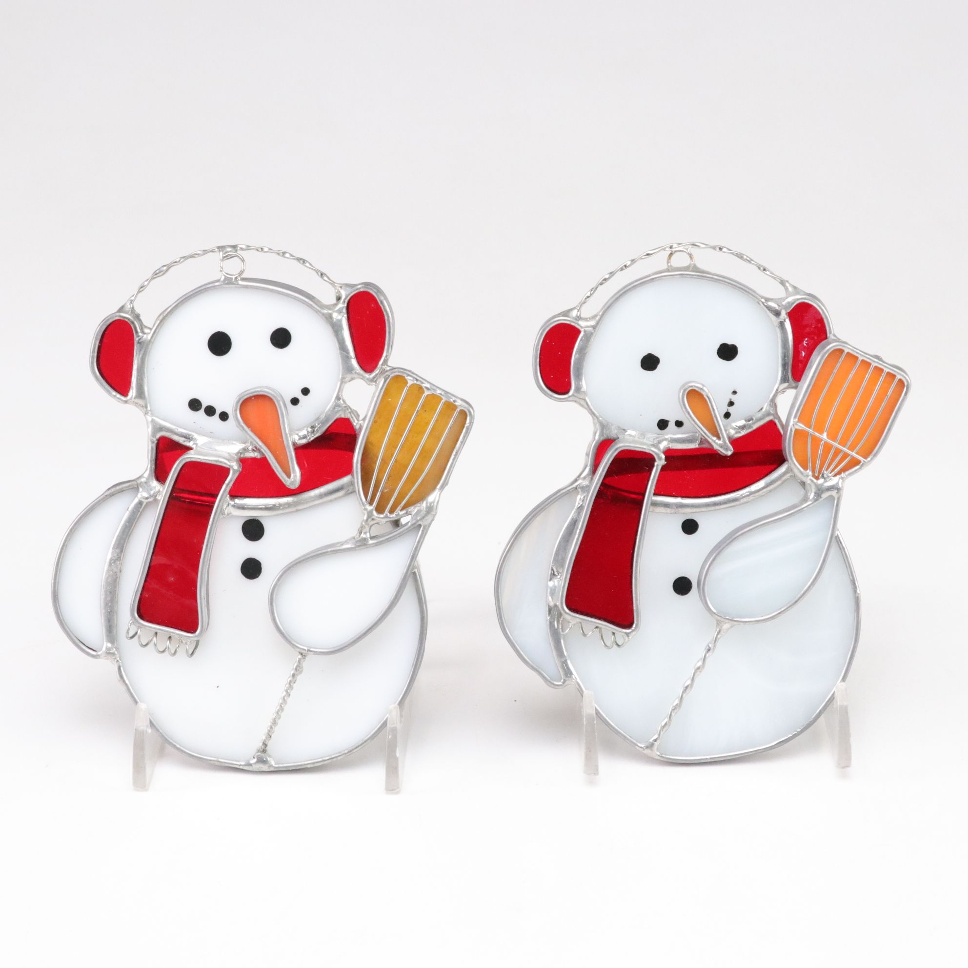 Stained Glass Snowman Window Hangers & Other Holiday Decor