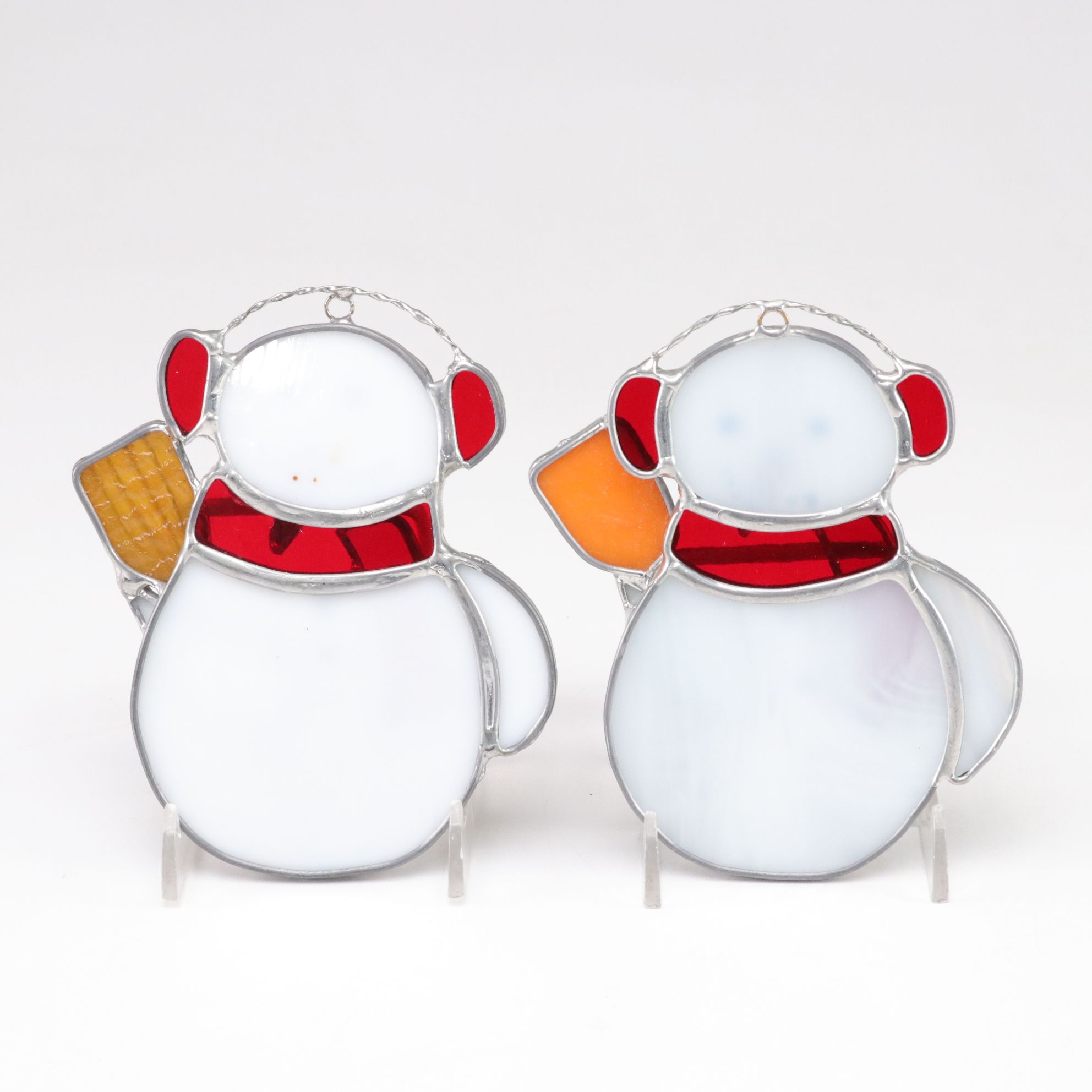 Stained Glass Snowman Window Hangers & Other Holiday Decor