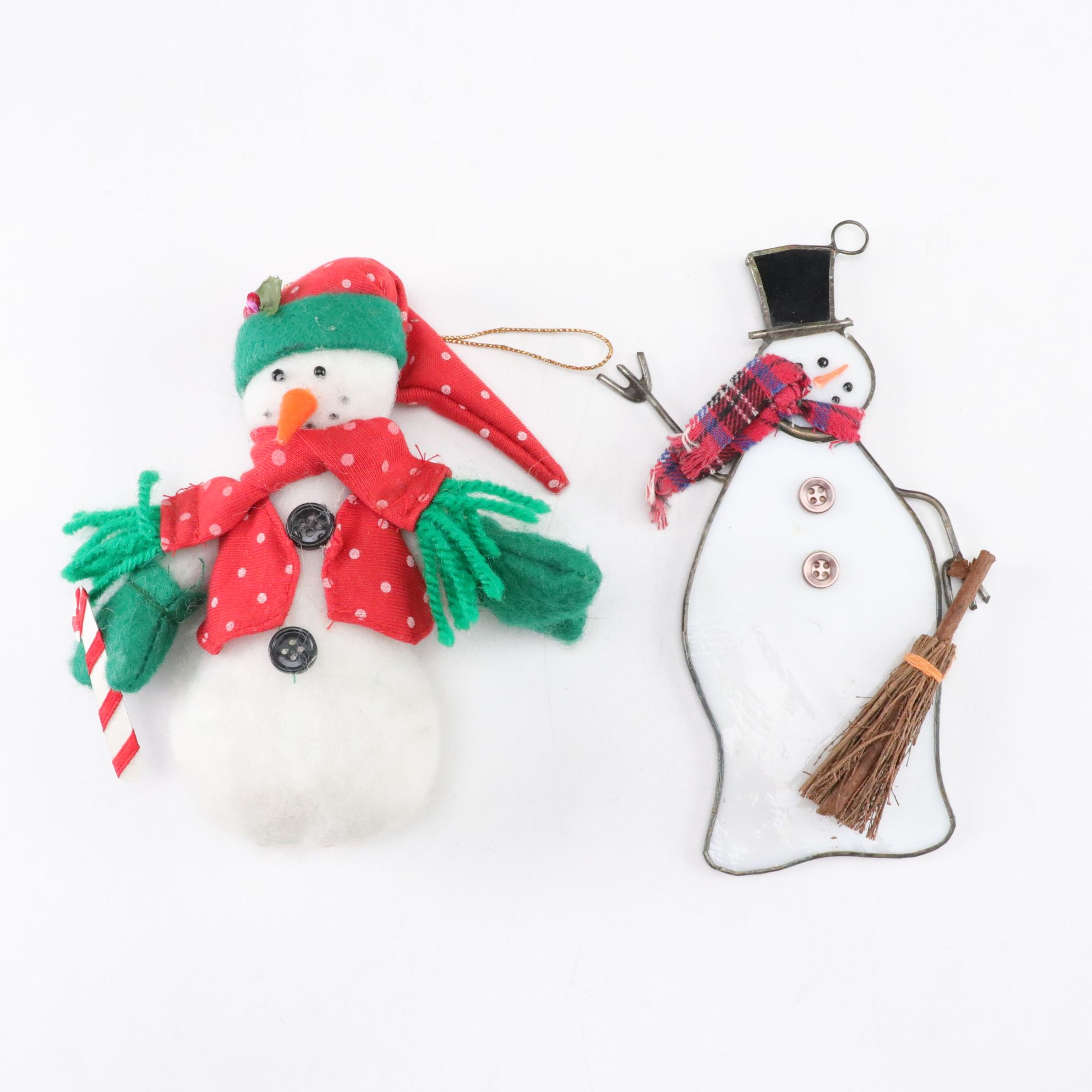 Stained Glass Snowman Window Hangers & Other Holiday Decor